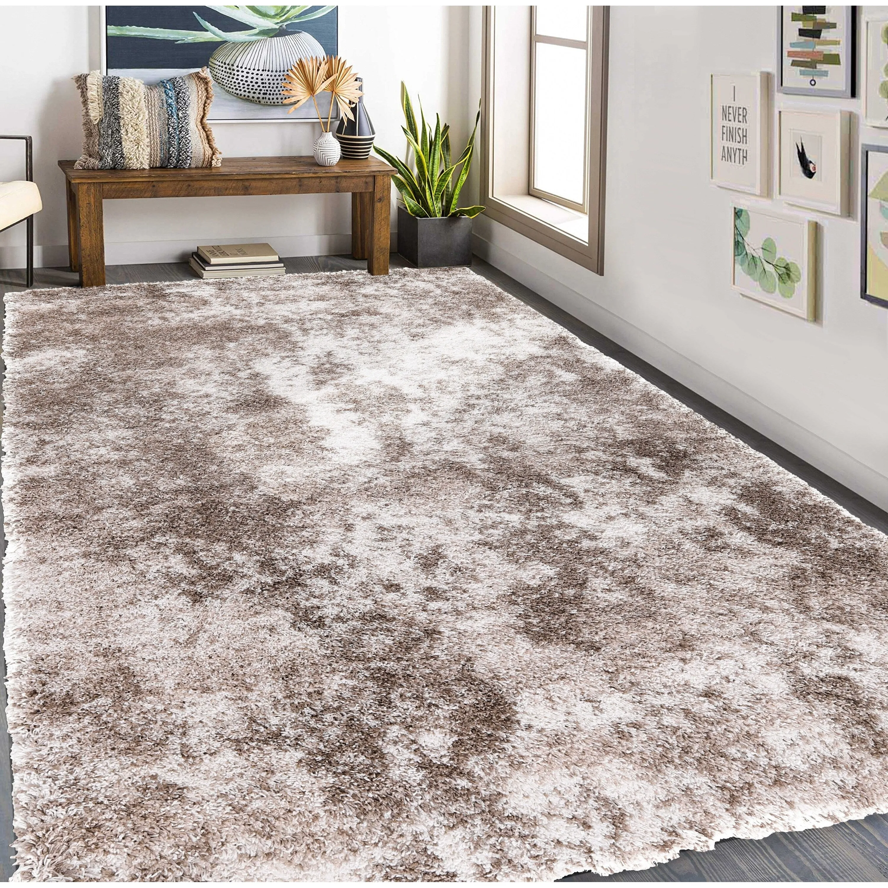Noori Rug Lux Juno Abstract Modern 2-inch Thick Shag Rug