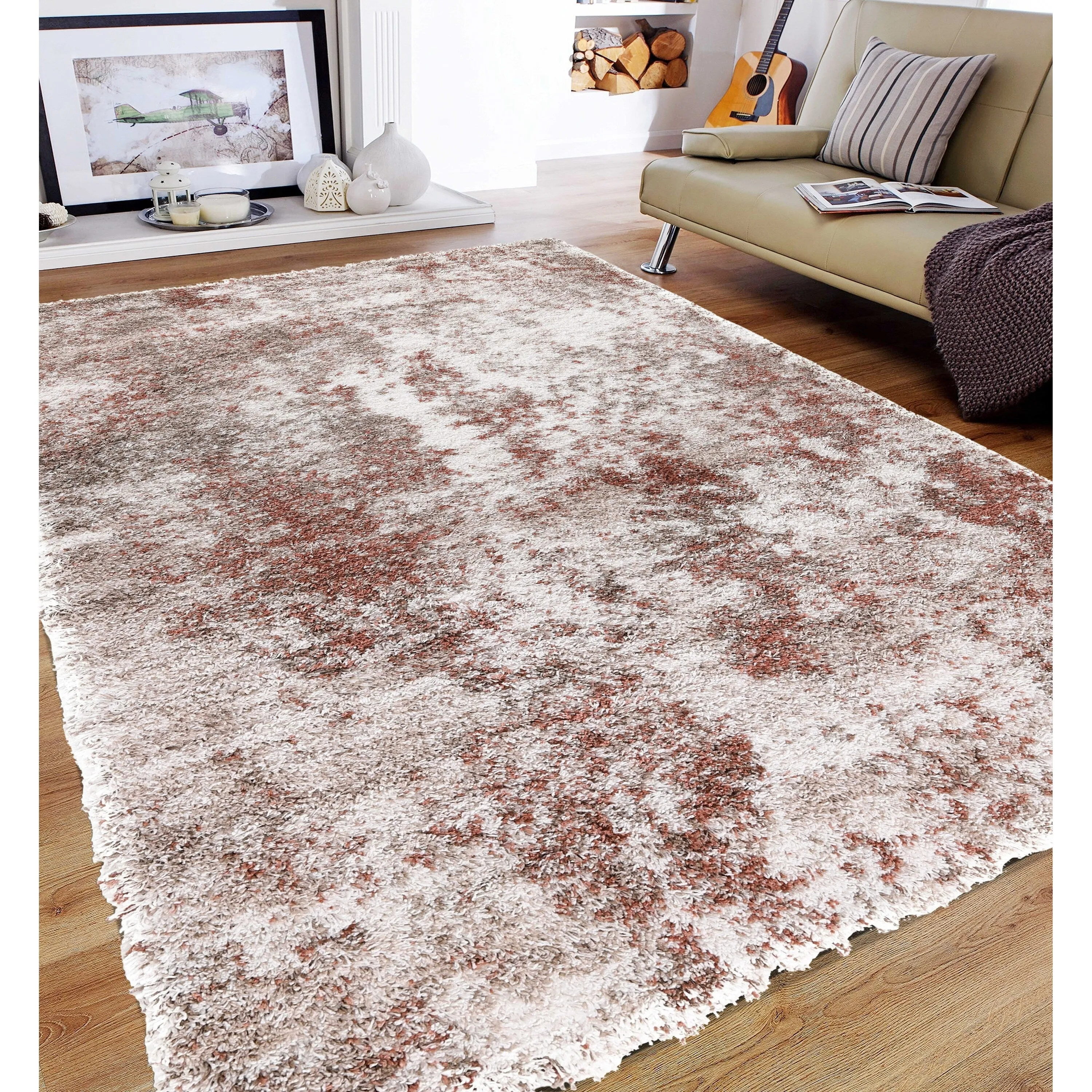 Noori Rug Lux Juno Abstract Modern 2-inch Thick Shag Rug