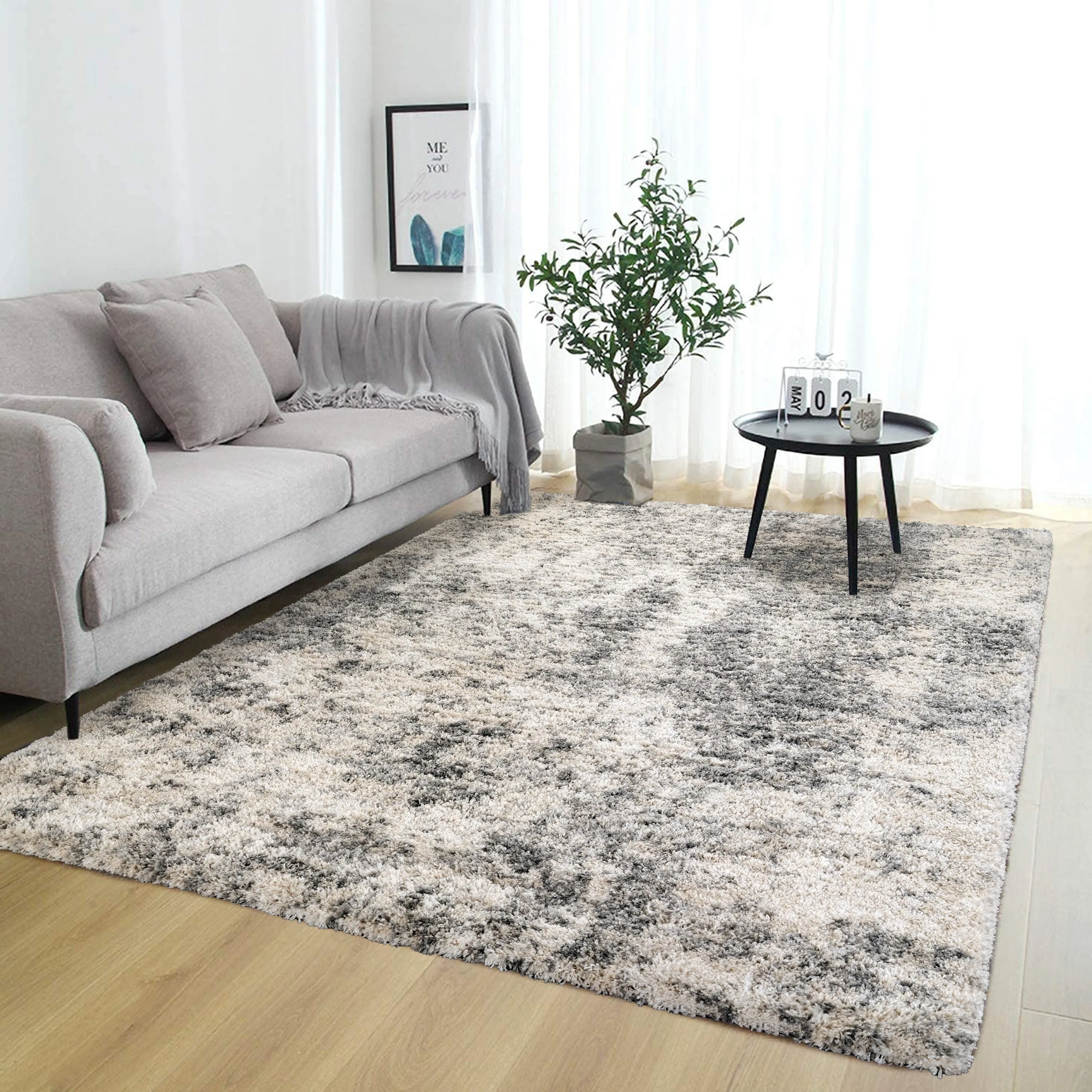 Noori Rug Lux Juno Abstract Modern 2-inch Thick Shag Rug