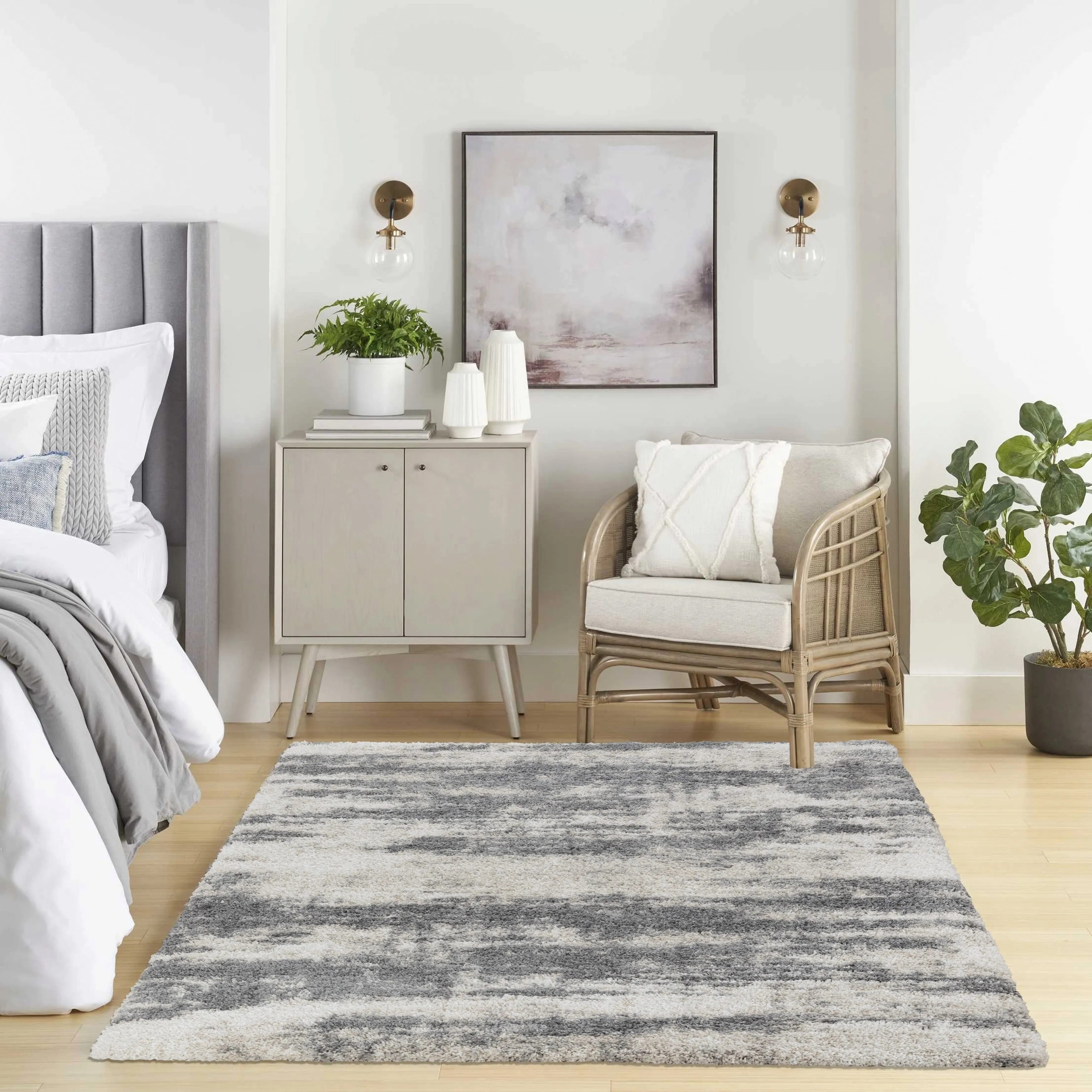 Noori Rug Lux Madison Abstract 2-Inch Shag Area Rug
