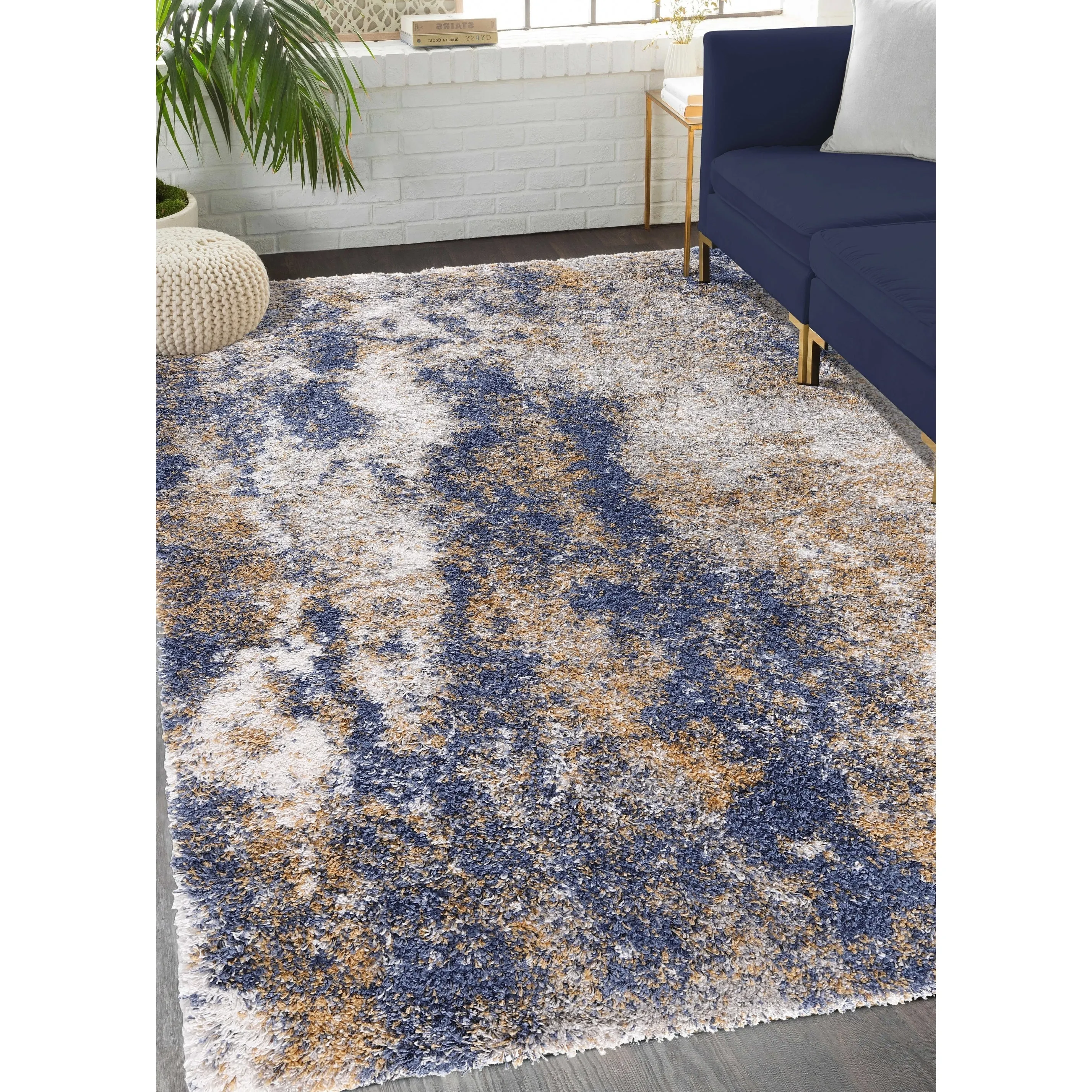 Noori Rug Lux Ridley Abstract Modern 2-inch Thick Shag Rug