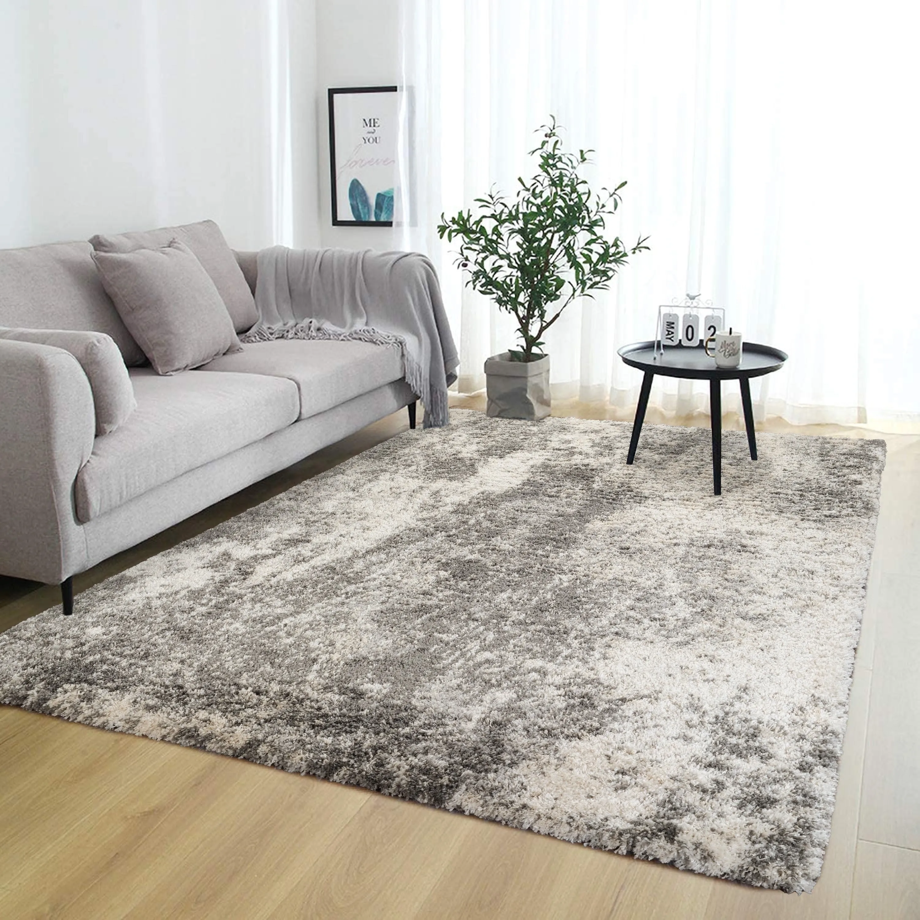 Noori Rug Lux Ridley Abstract Modern 2-inch Thick Shag Rug