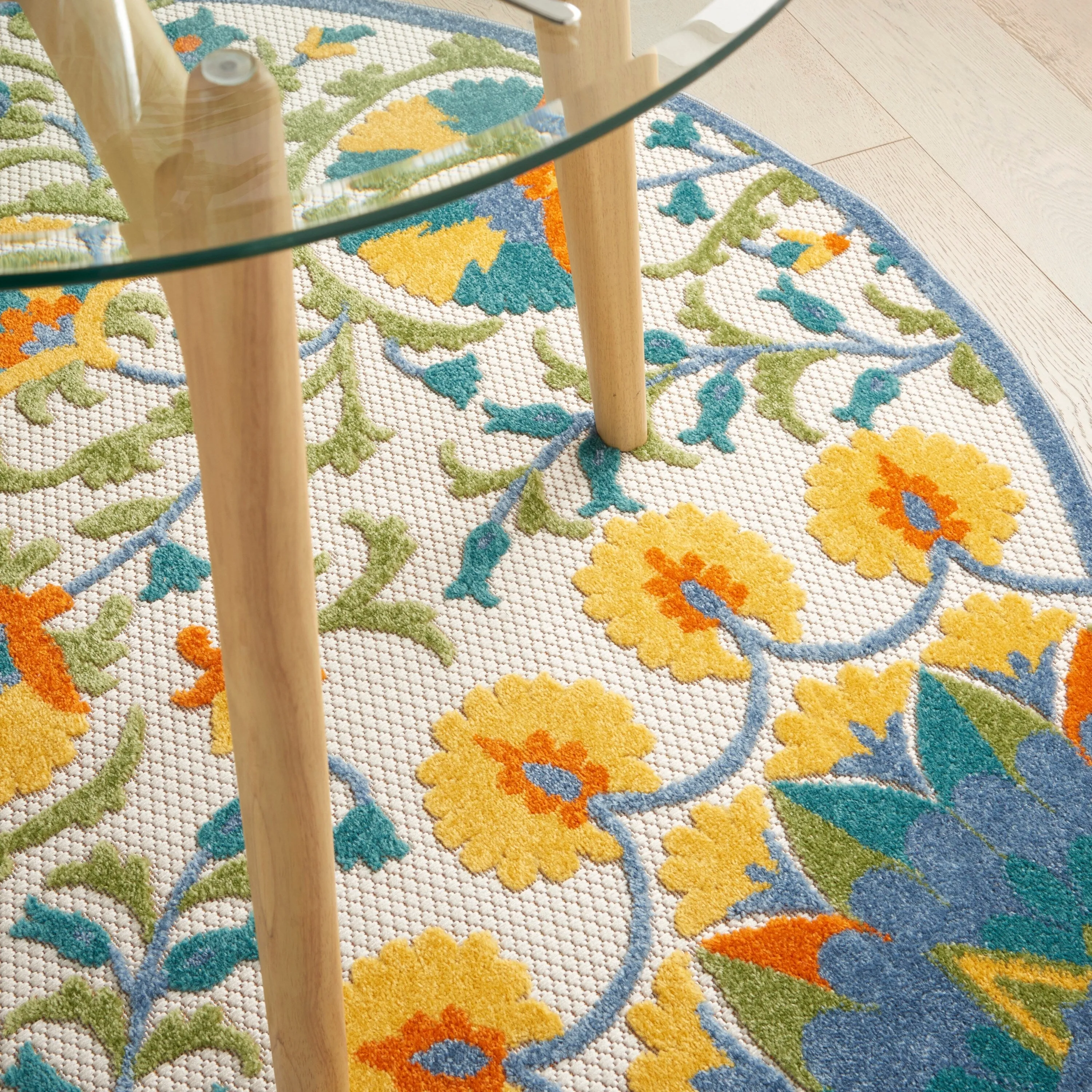 Nourison Aloha Modern Floral Vibrant Multicolored Indoor/Outdoor Area Rug