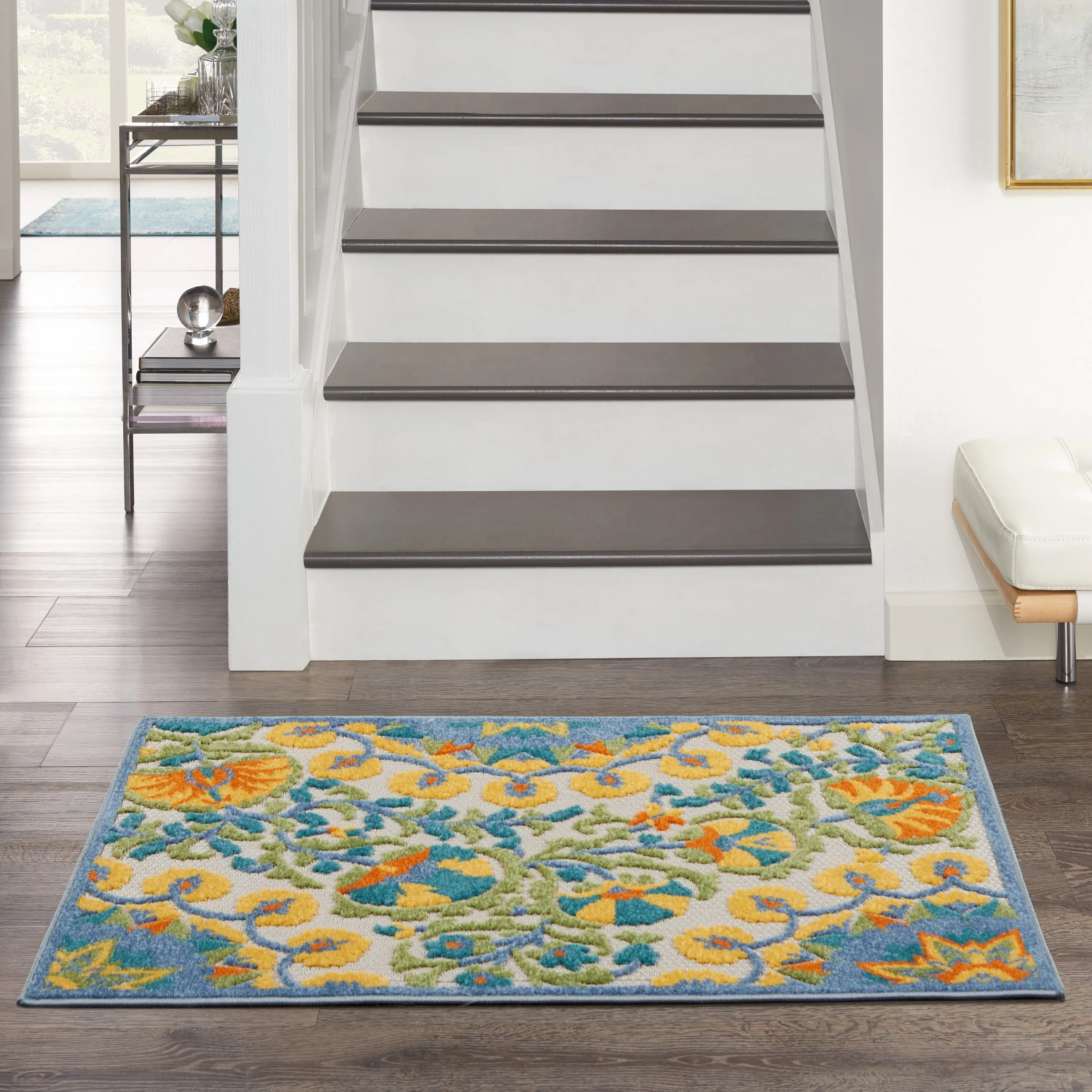 Nourison Aloha Modern Floral Vibrant Multicolored Indoor/Outdoor Area Rug