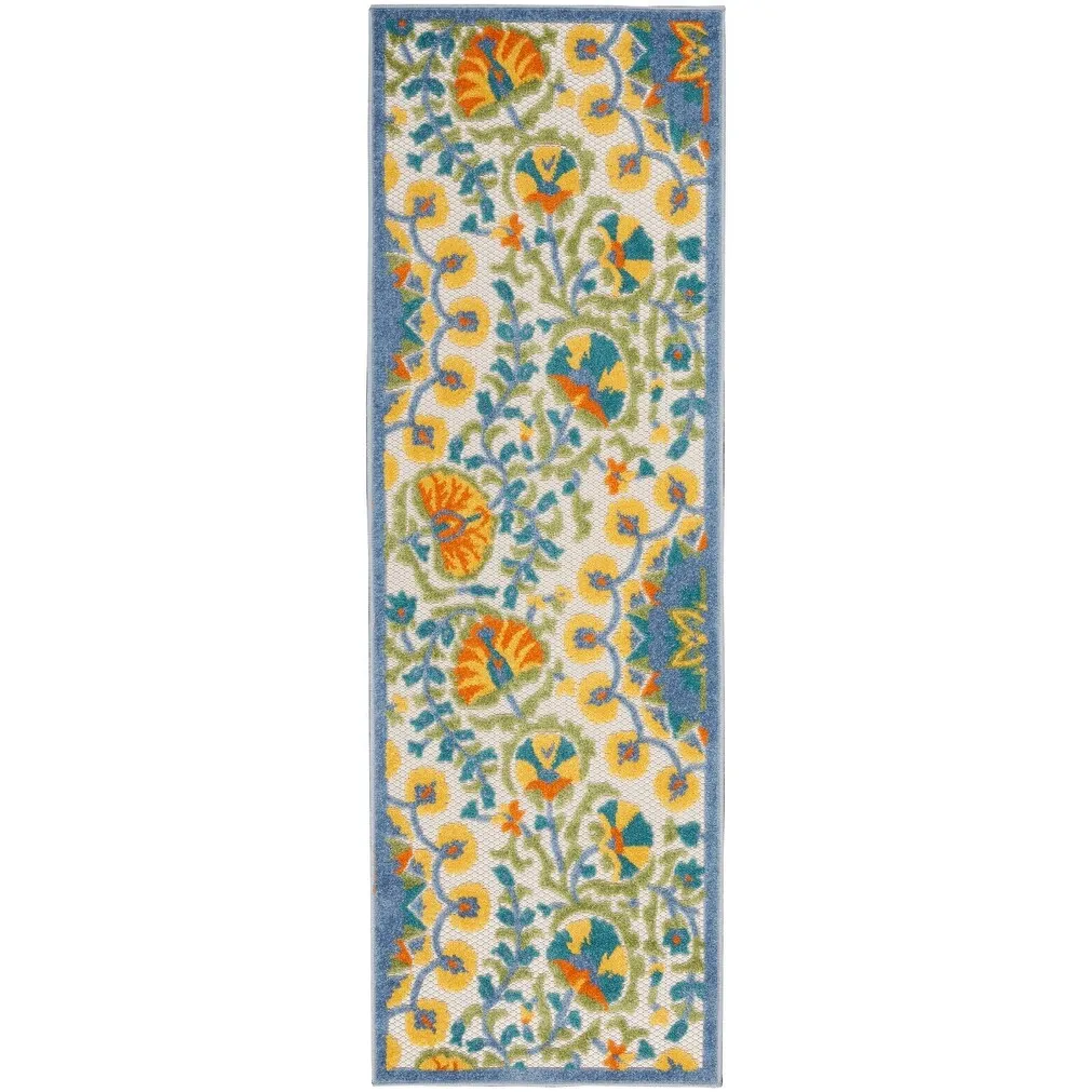 Nourison Aloha Modern Floral Vibrant Multicolored Indoor/Outdoor Area Rug