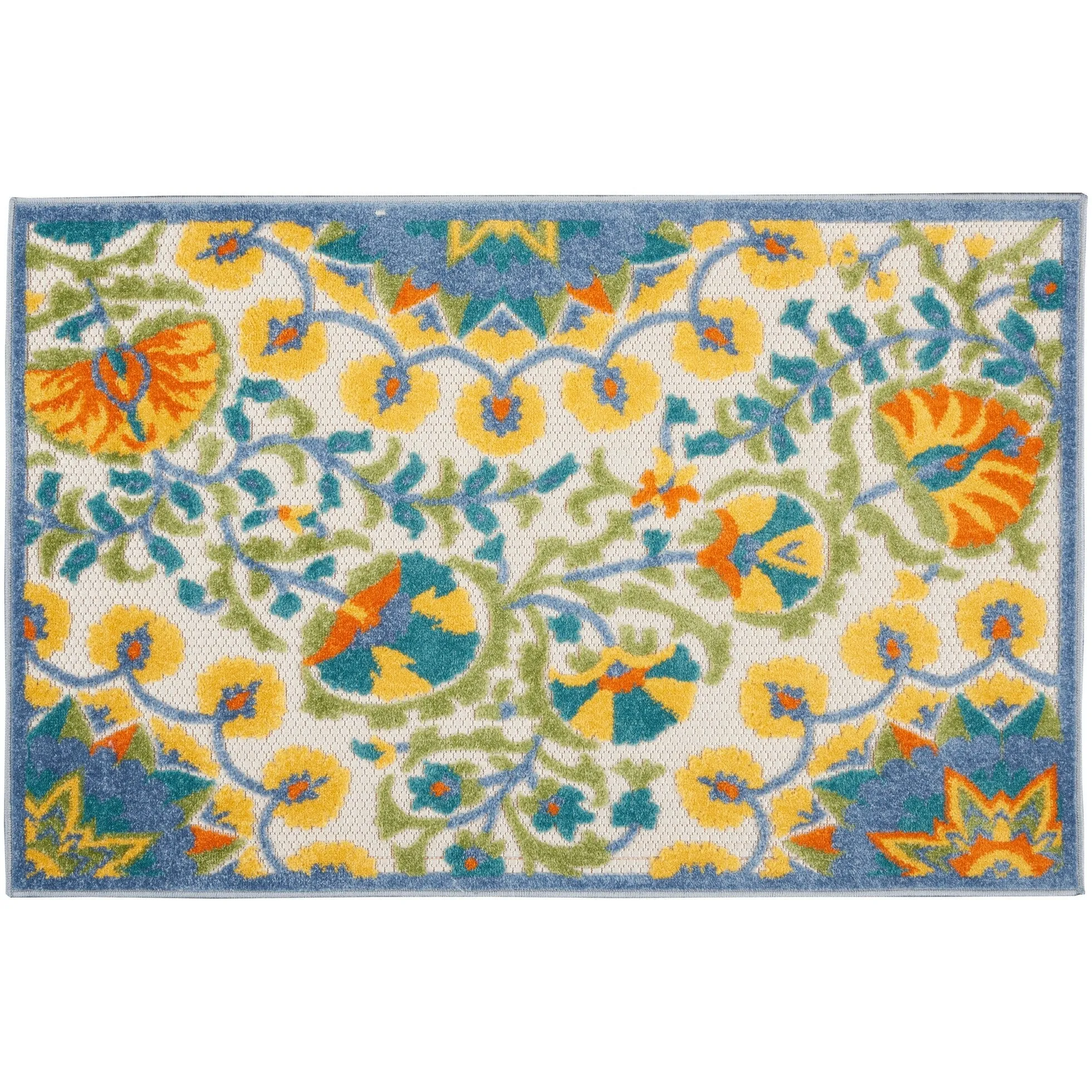 Nourison Aloha Modern Floral Vibrant Multicolored Indoor/Outdoor Area Rug