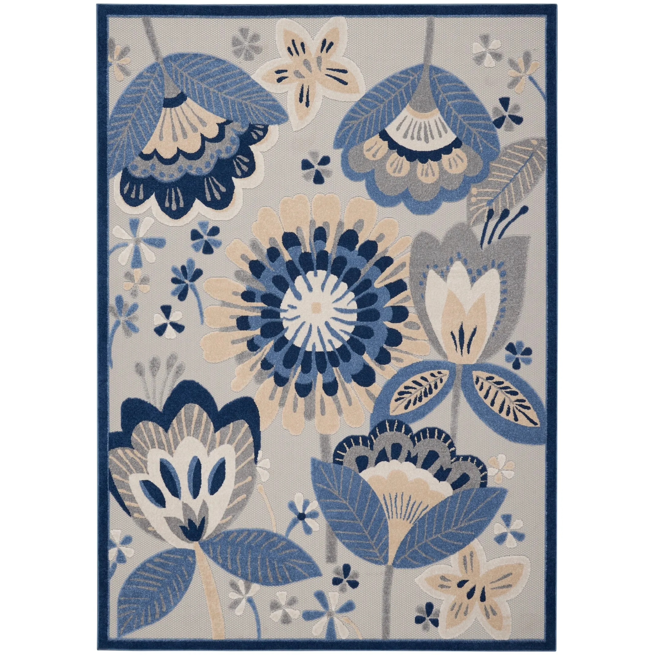 Nourison Aloha Scandinavian Floral Indoor/Outdoor Area Rug