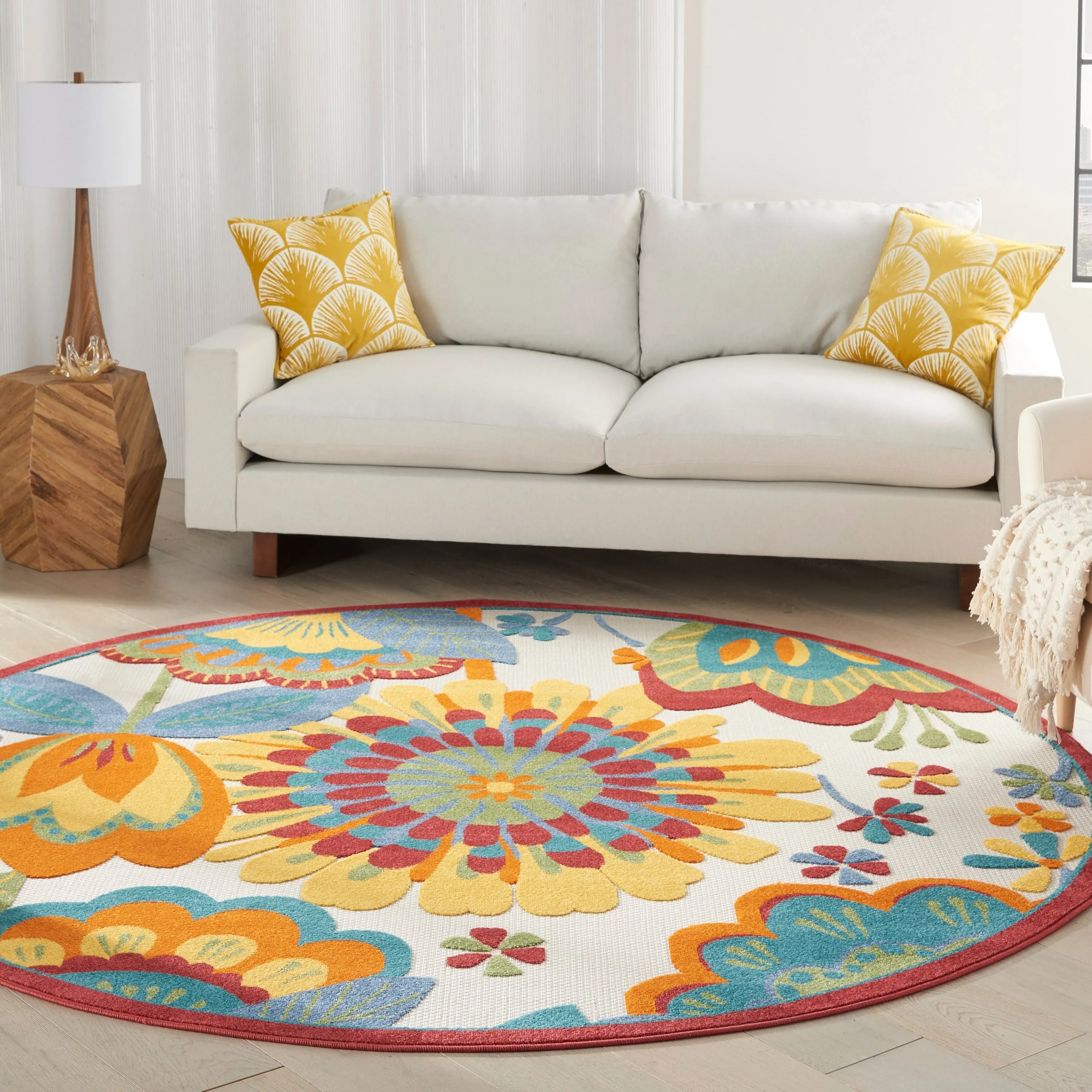 Nourison Aloha Scandinavian Floral Indoor/Outdoor Area Rug