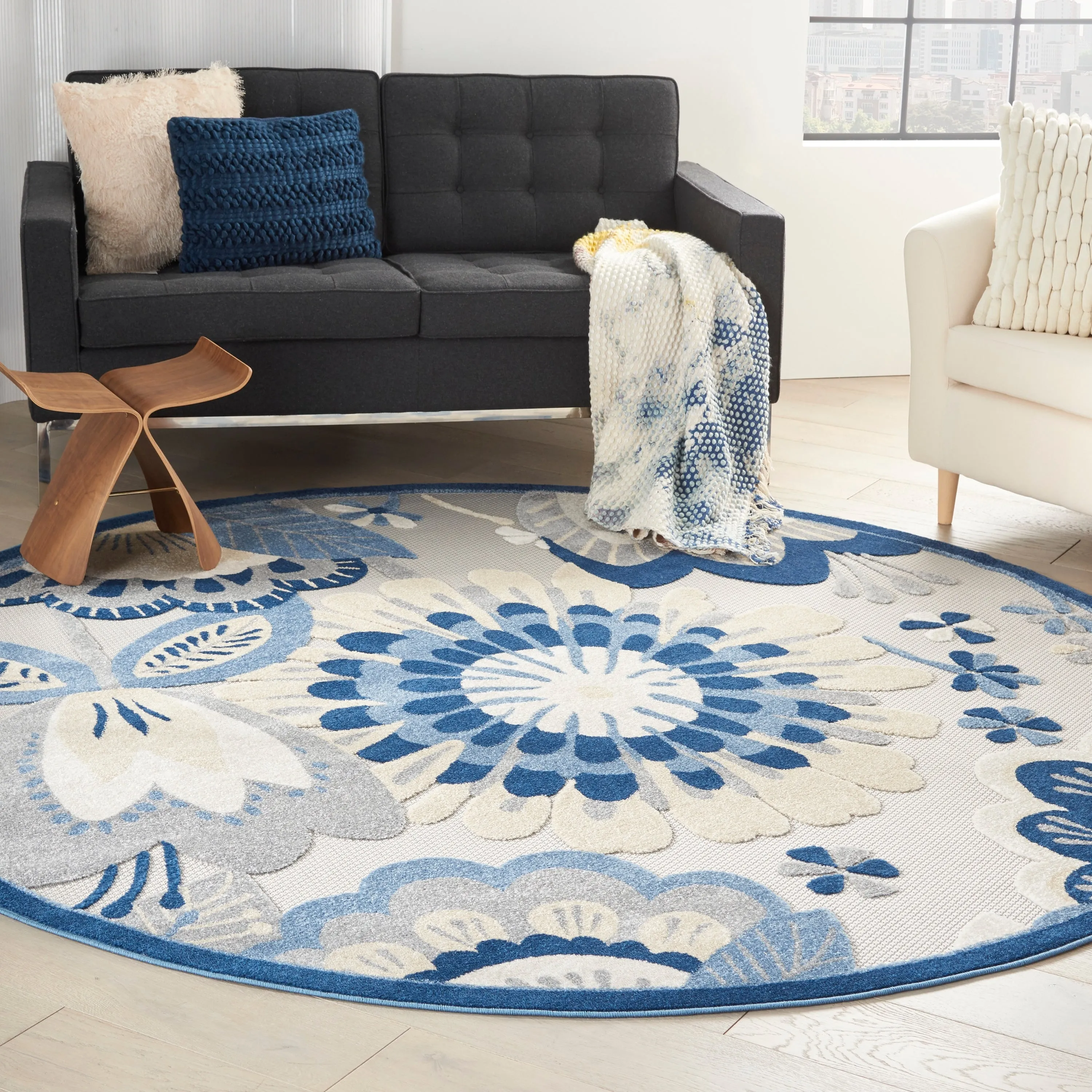 Nourison Aloha Scandinavian Floral Indoor/Outdoor Area Rug
