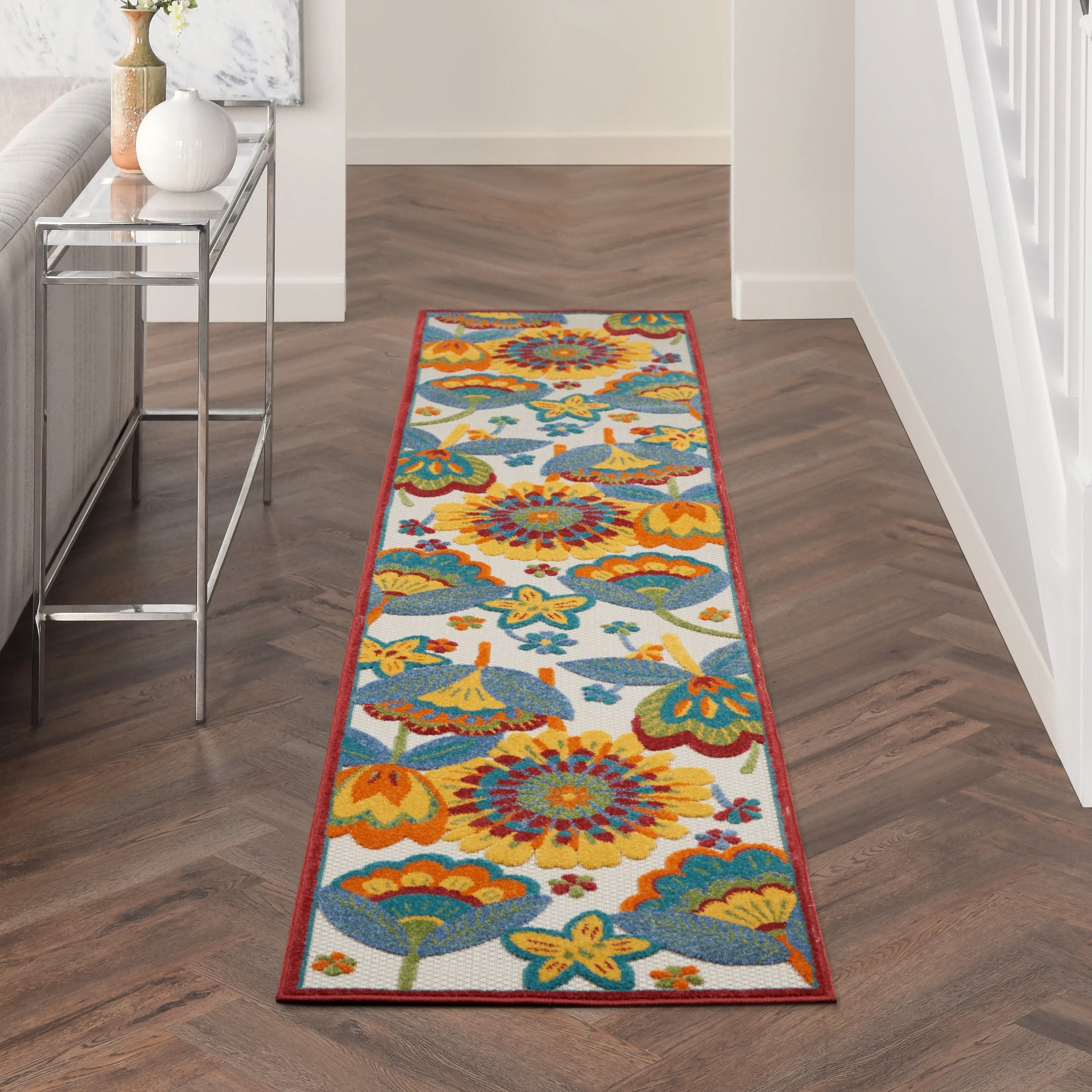 Nourison Aloha Scandinavian Floral Indoor/Outdoor Area Rug