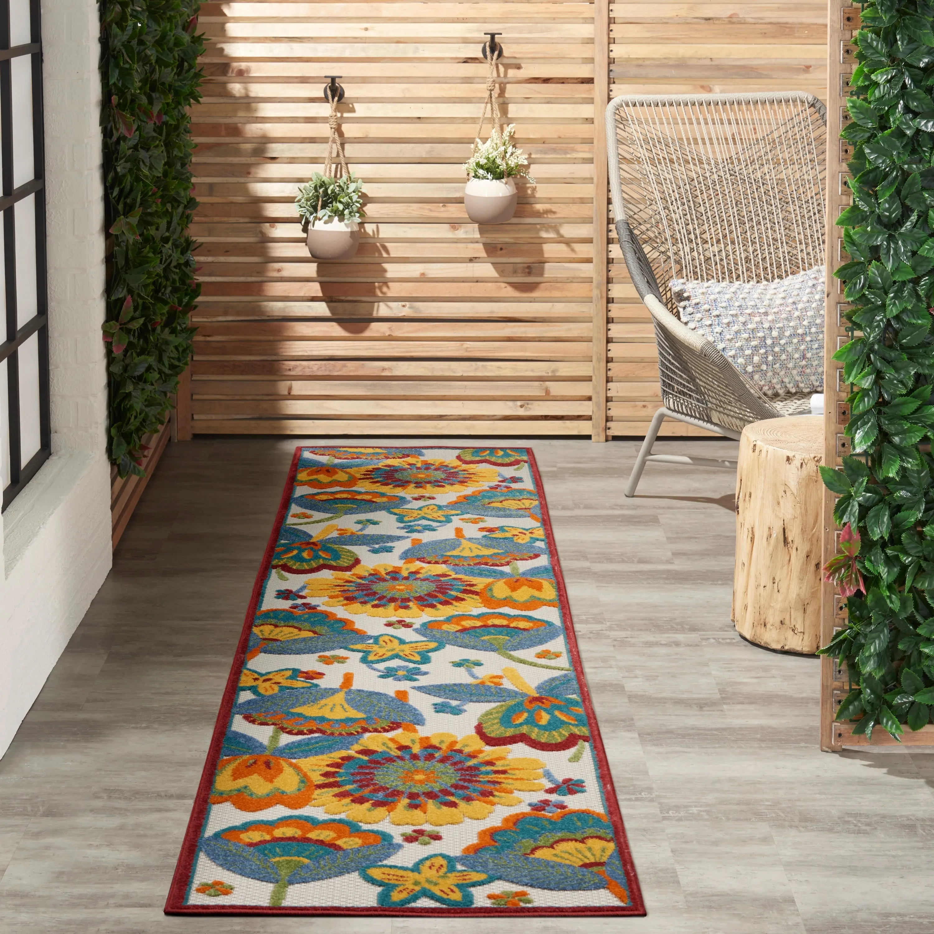 Nourison Aloha Scandinavian Floral Indoor/Outdoor Area Rug