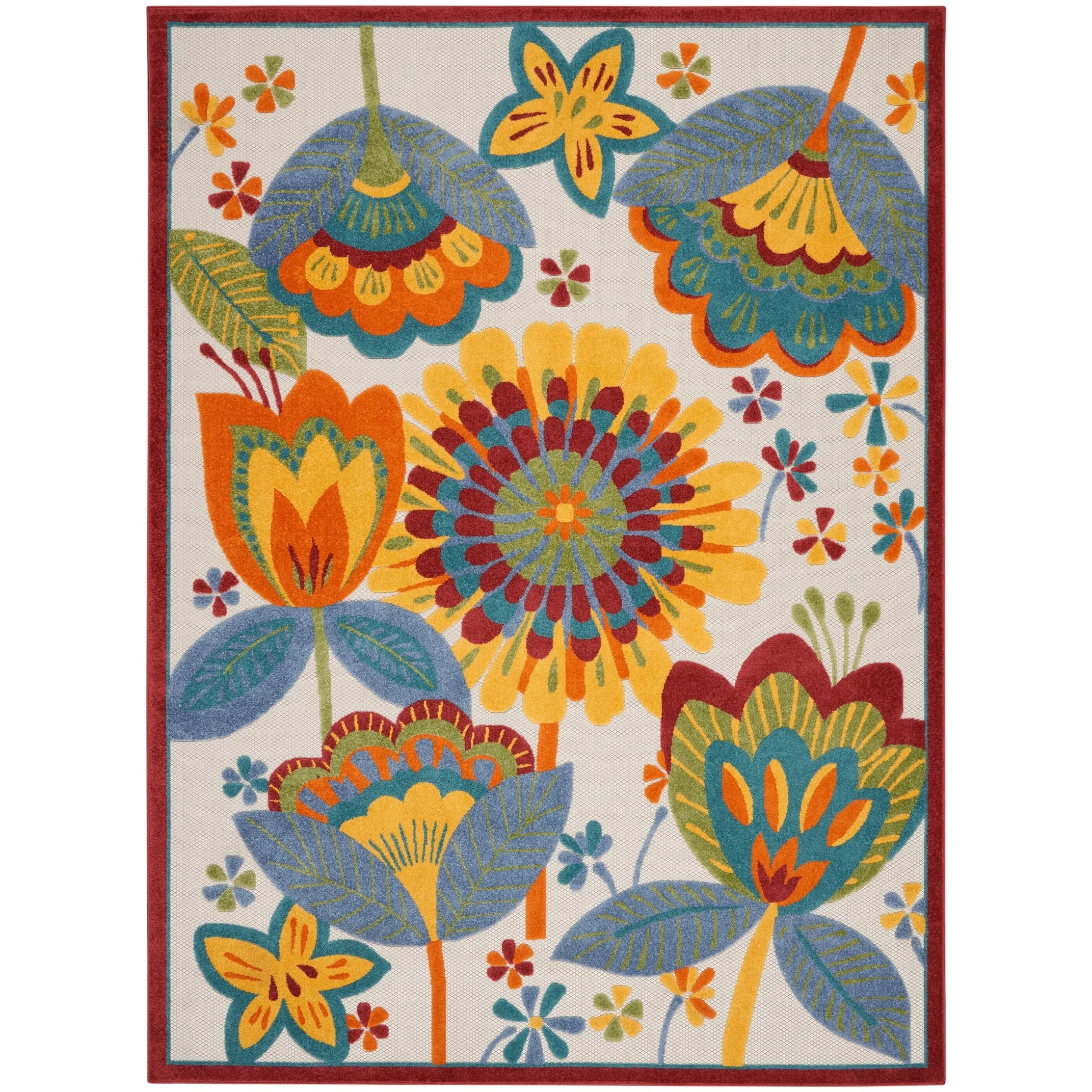Nourison Aloha Scandinavian Floral Indoor/Outdoor Area Rug