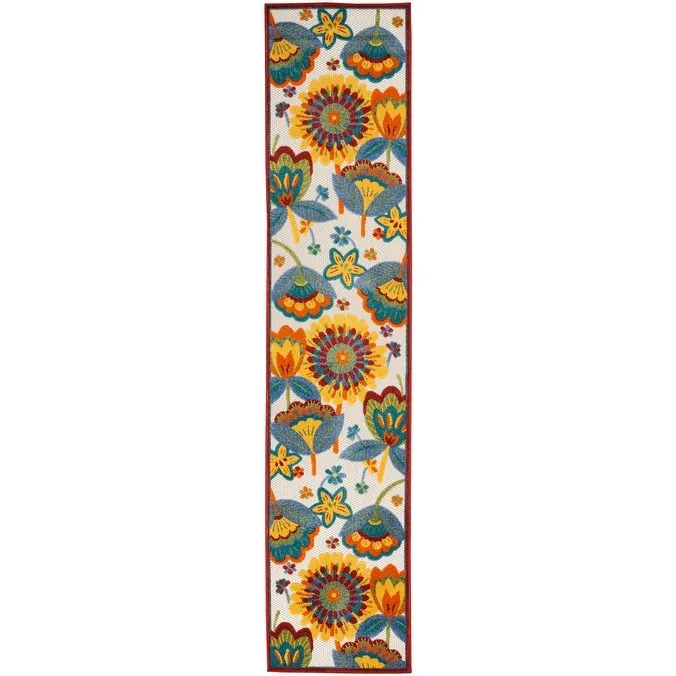 Nourison Aloha Scandinavian Floral Indoor/Outdoor Area Rug