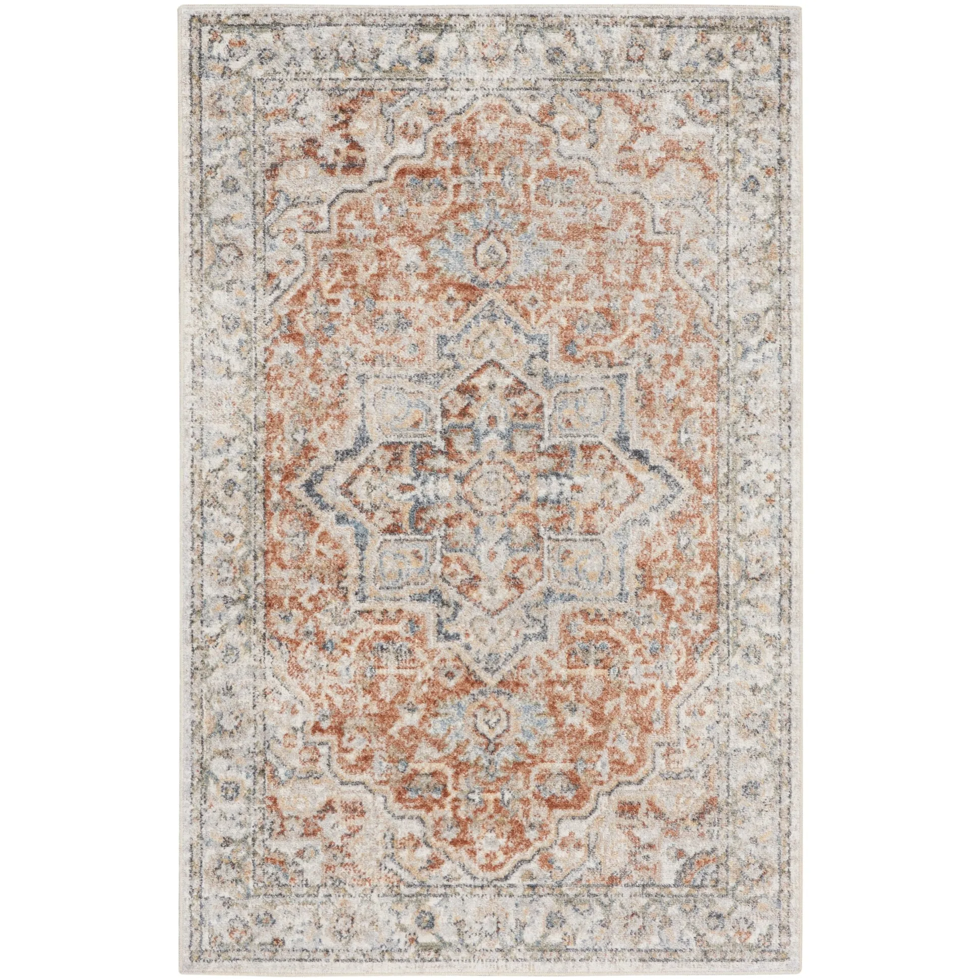 Nourison Astra Machine Washable Distressed Area Rug