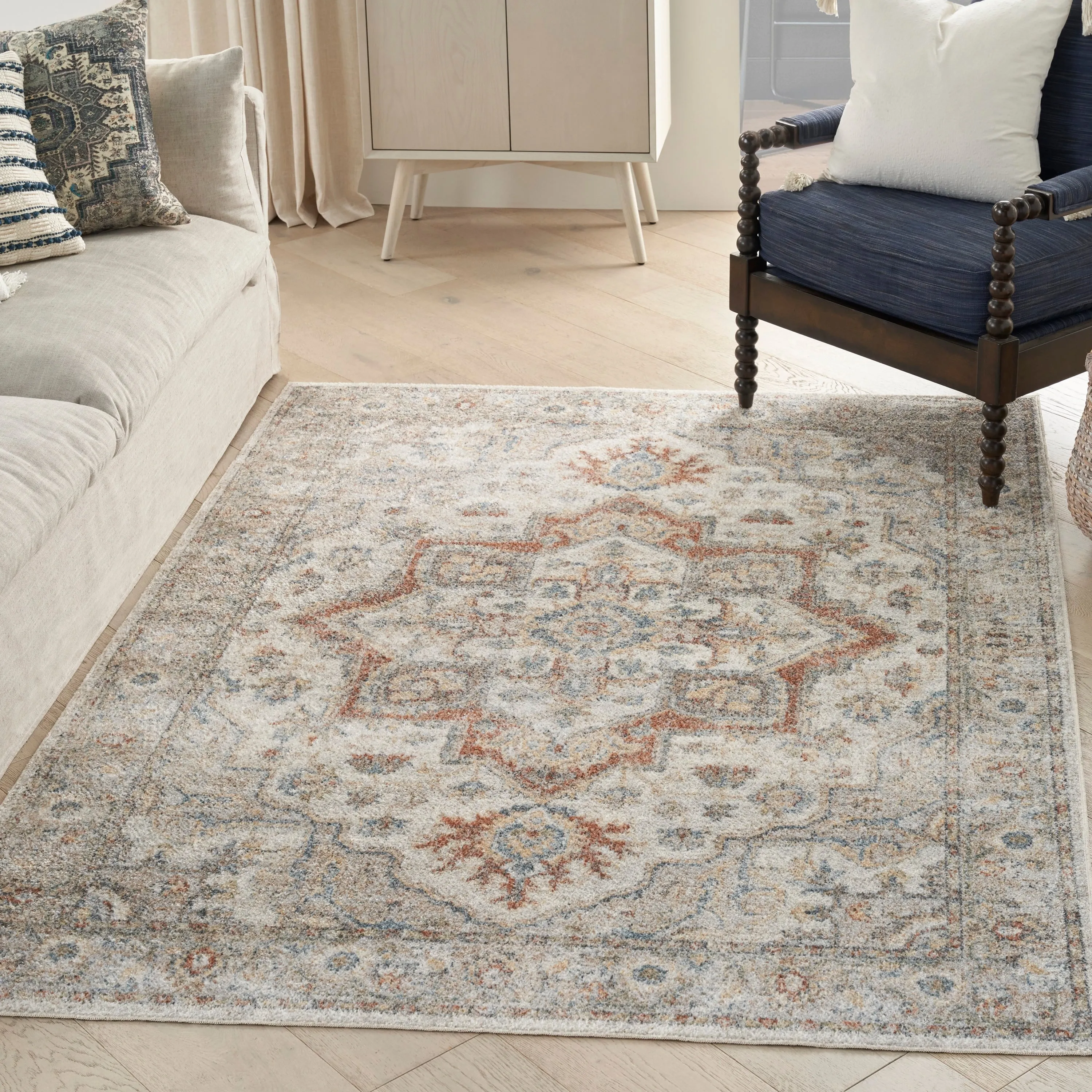Nourison Astra Machine Washable Distressed Area Rug