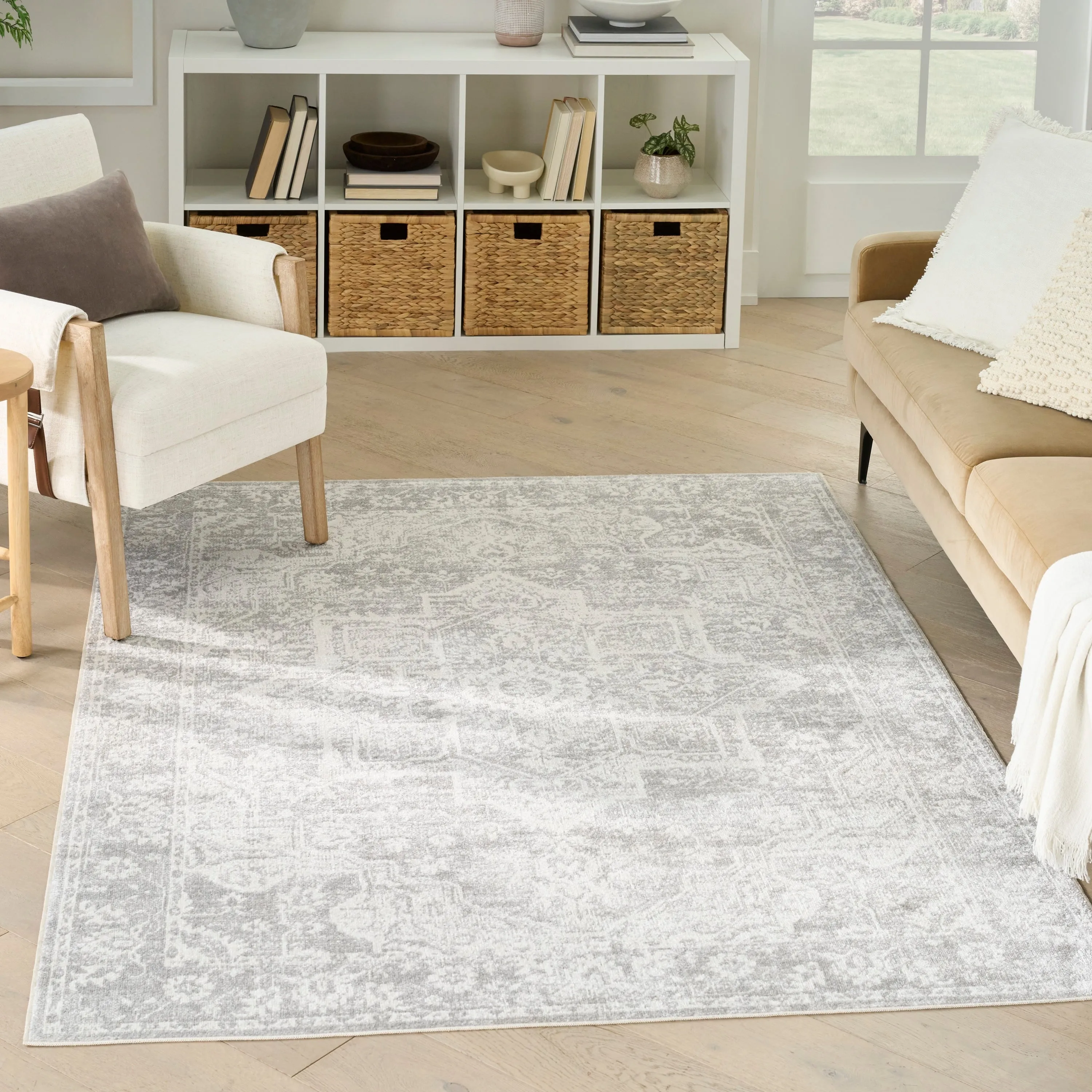 Nourison Astra Machine Washable Distressed Area Rug