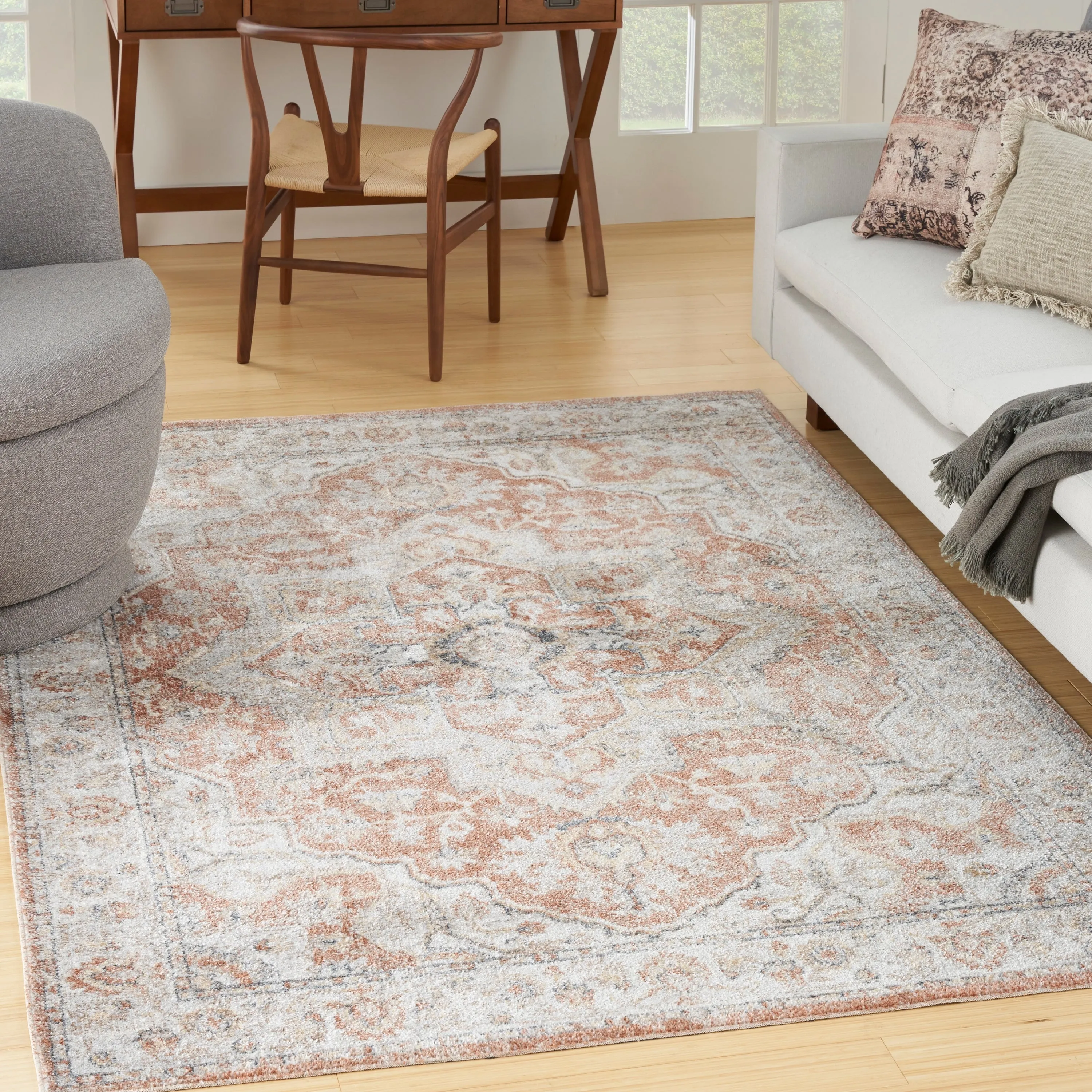 Nourison Astra Machine Washable Distressed Area Rug