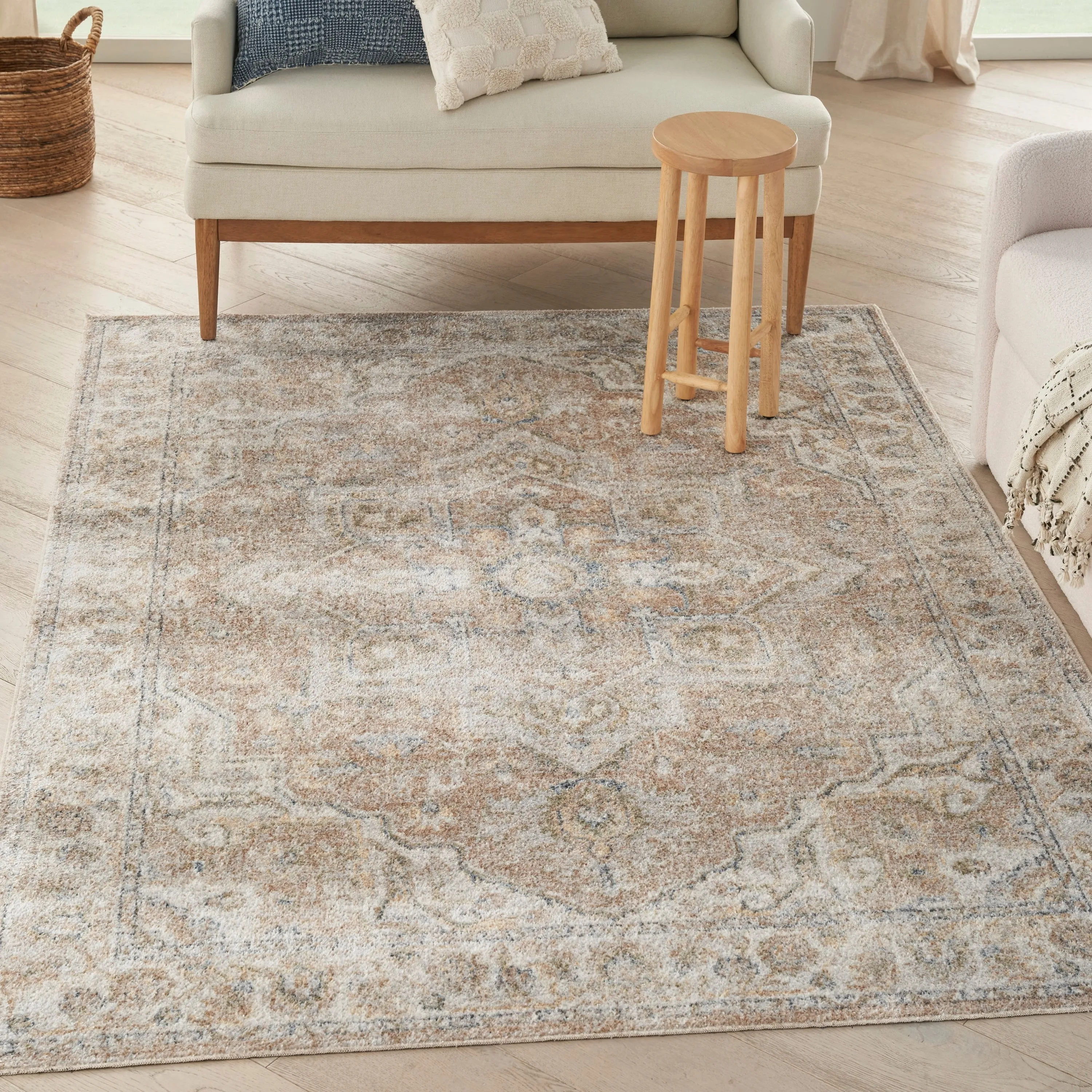 Nourison Astra Machine Washable Distressed Area Rug