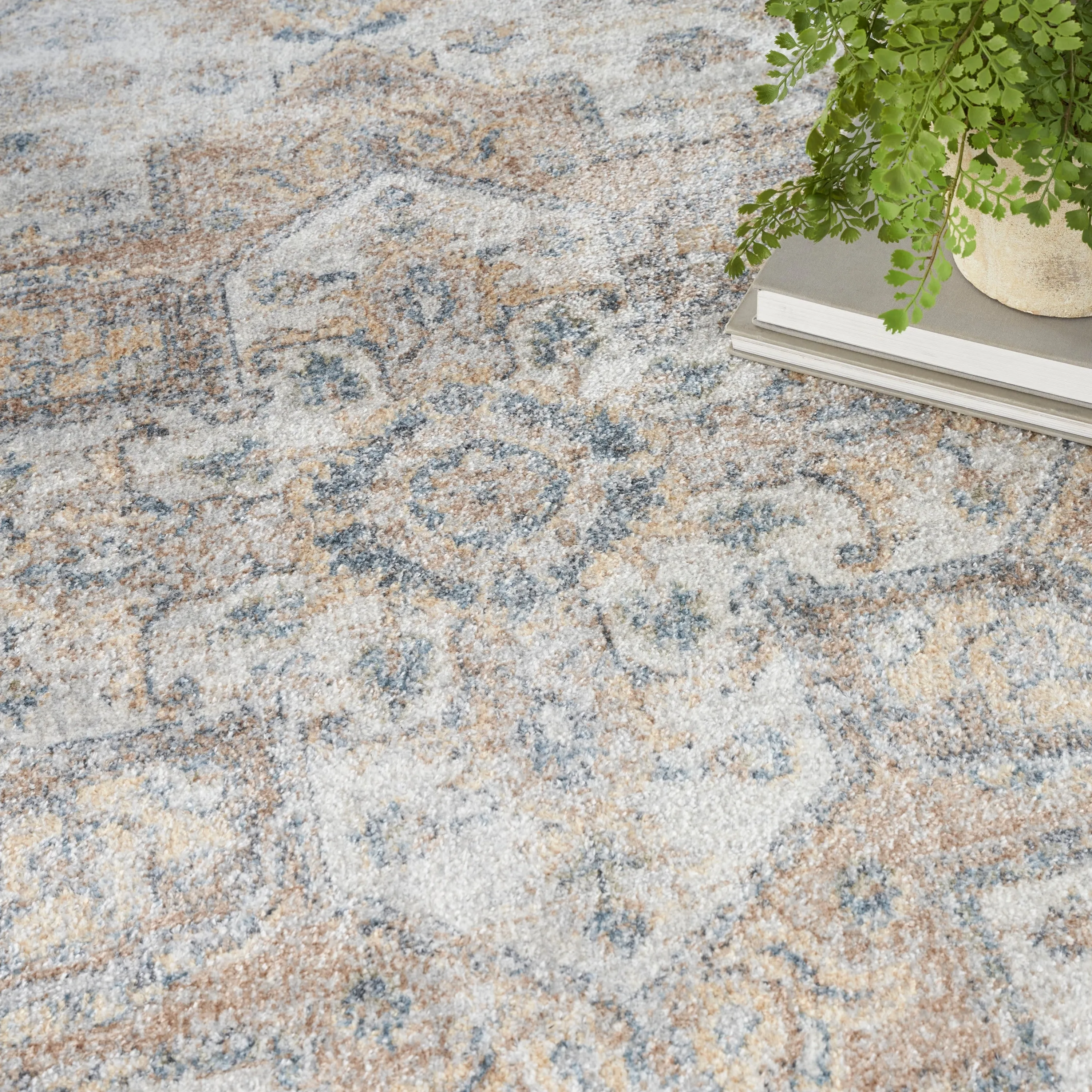 Nourison Astra Machine Washable Distressed Area Rug
