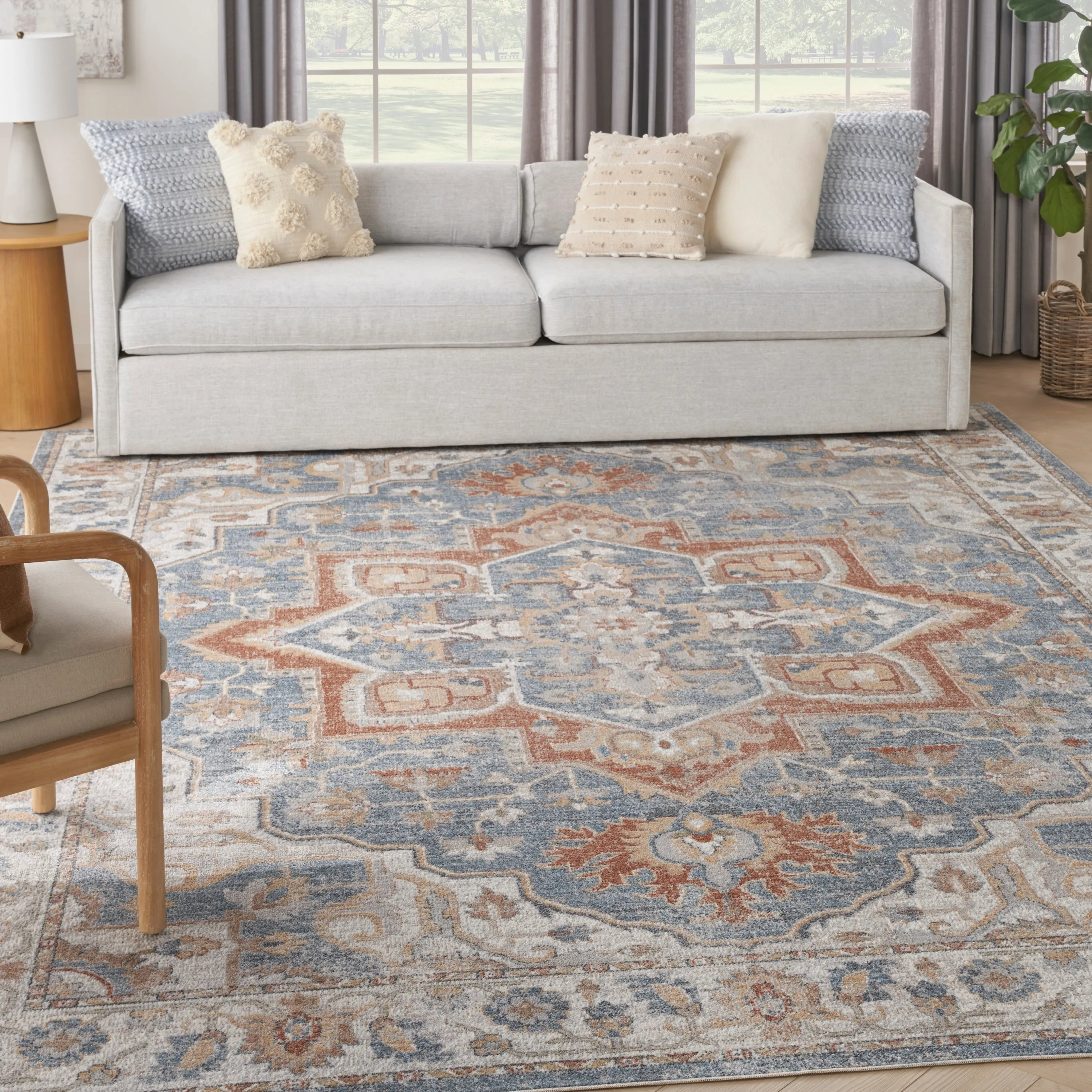 Nourison Astra Machine Washable Distressed Area Rug
