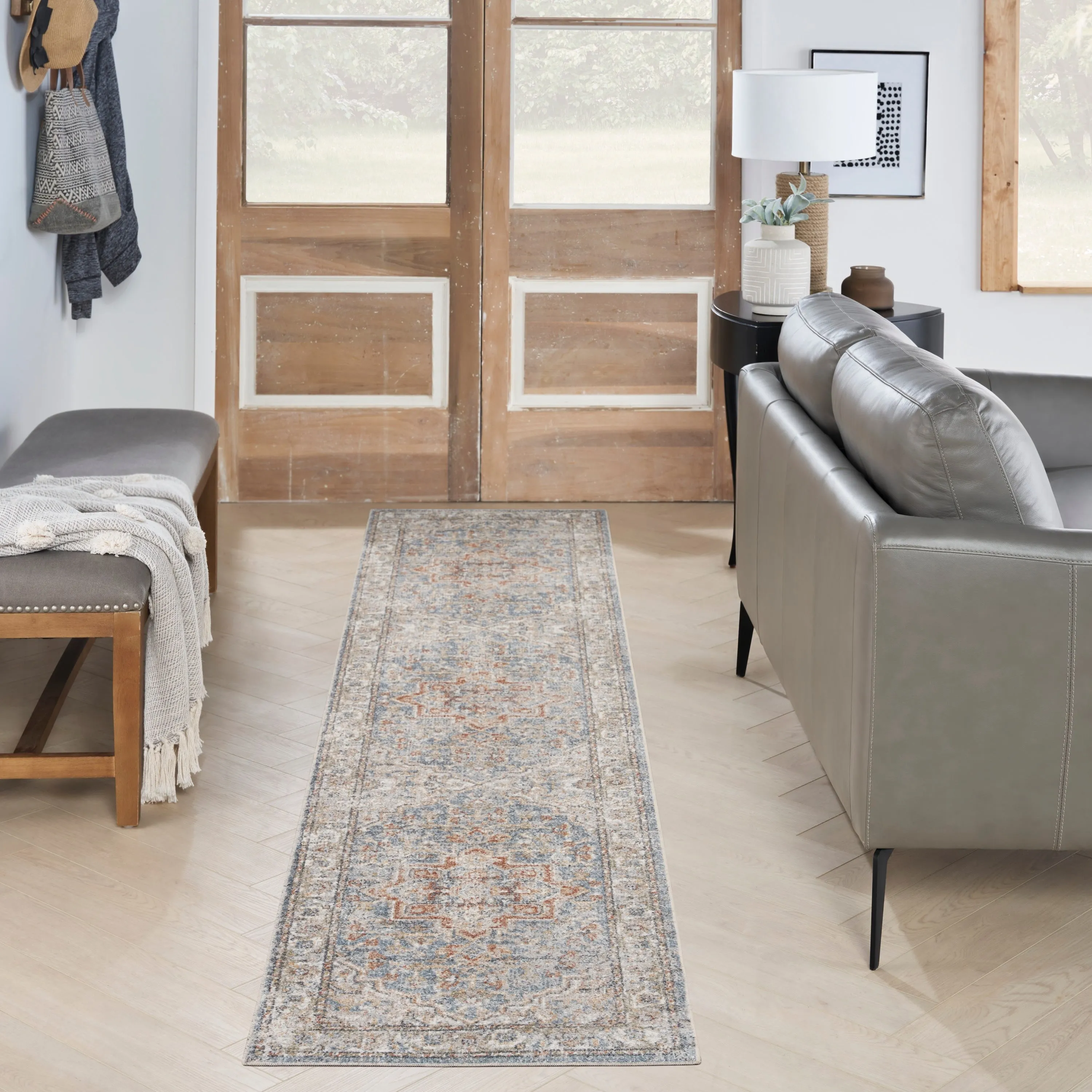 Nourison Astra Machine Washable Distressed Area Rug