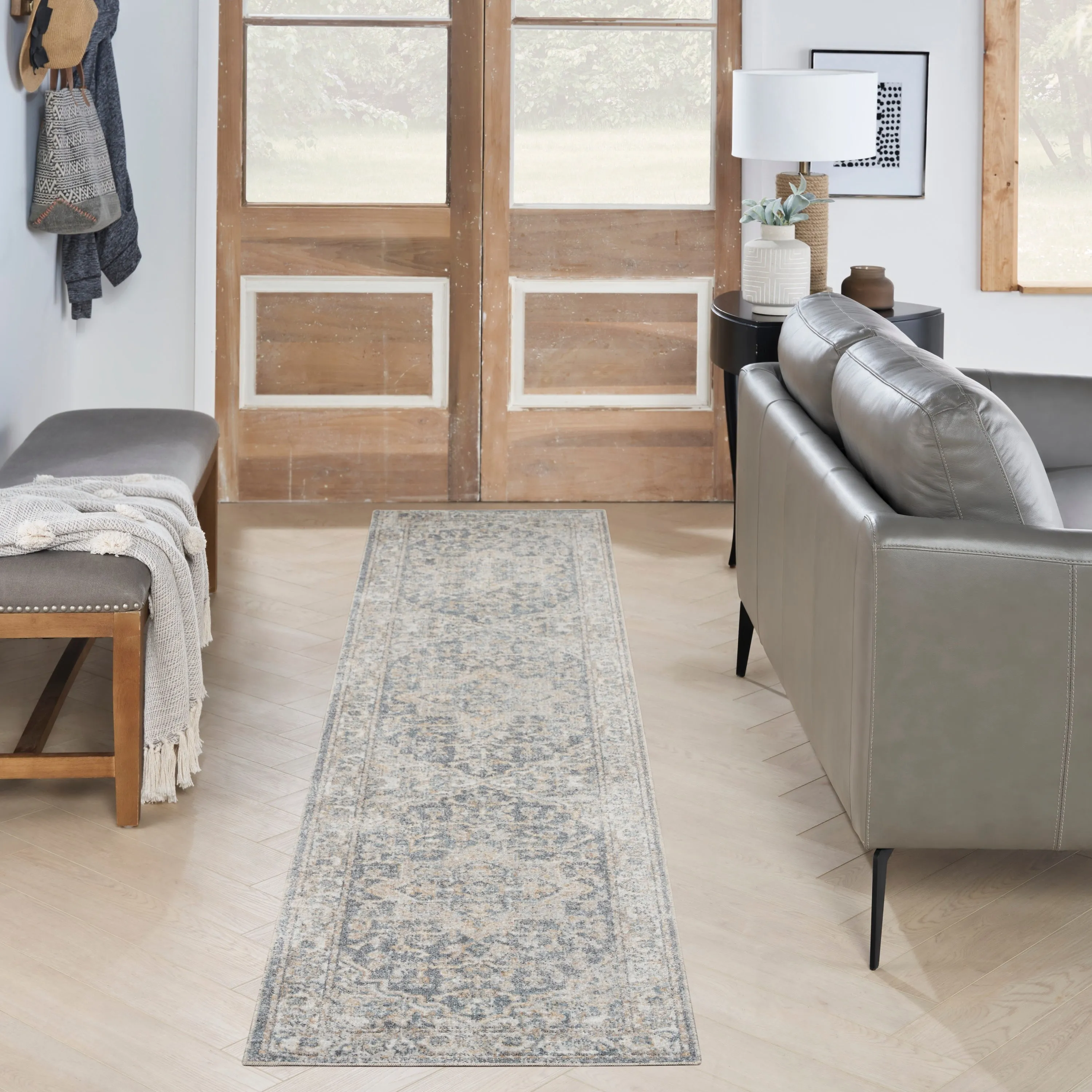 Nourison Astra Machine Washable Distressed Area Rug