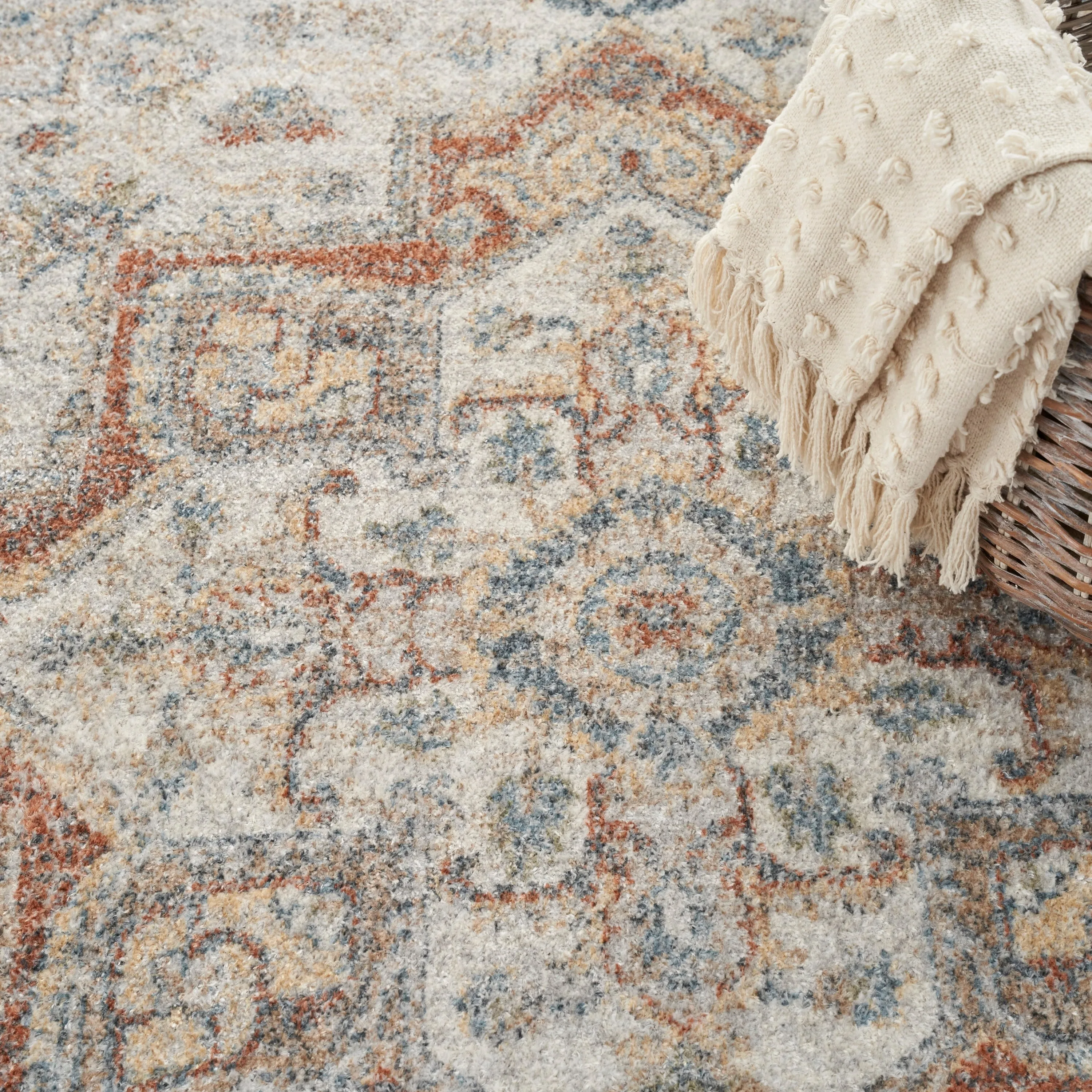 Nourison Astra Machine Washable Distressed Area Rug