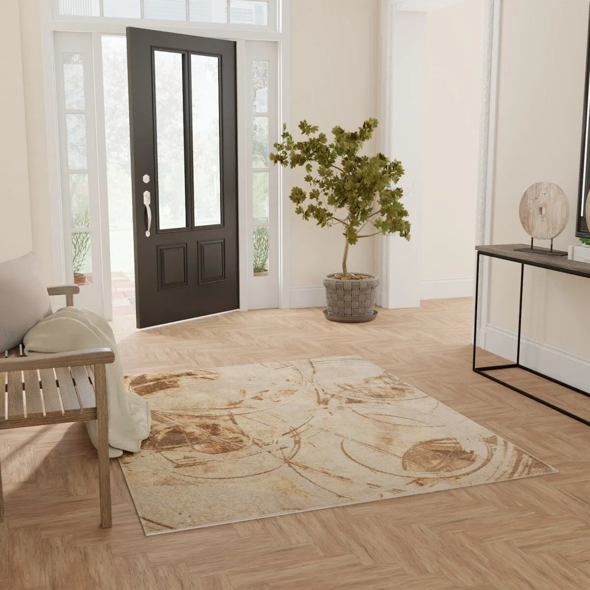 Nourison Astra Machine Washable Indoor only Abstract Area Rug