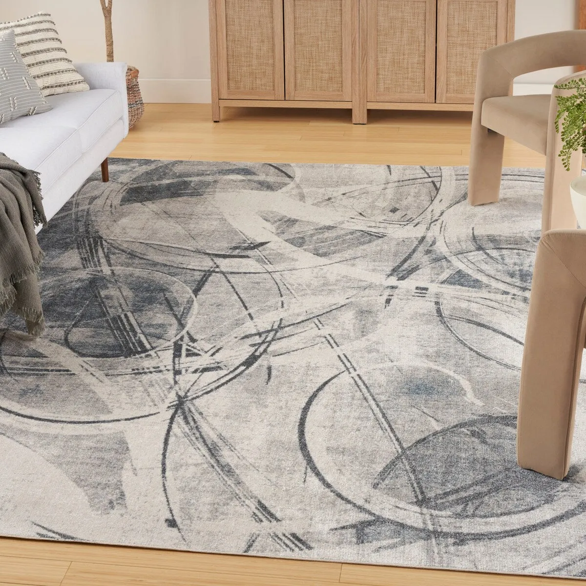 Nourison Astra Machine Washable Indoor only Abstract Area Rug
