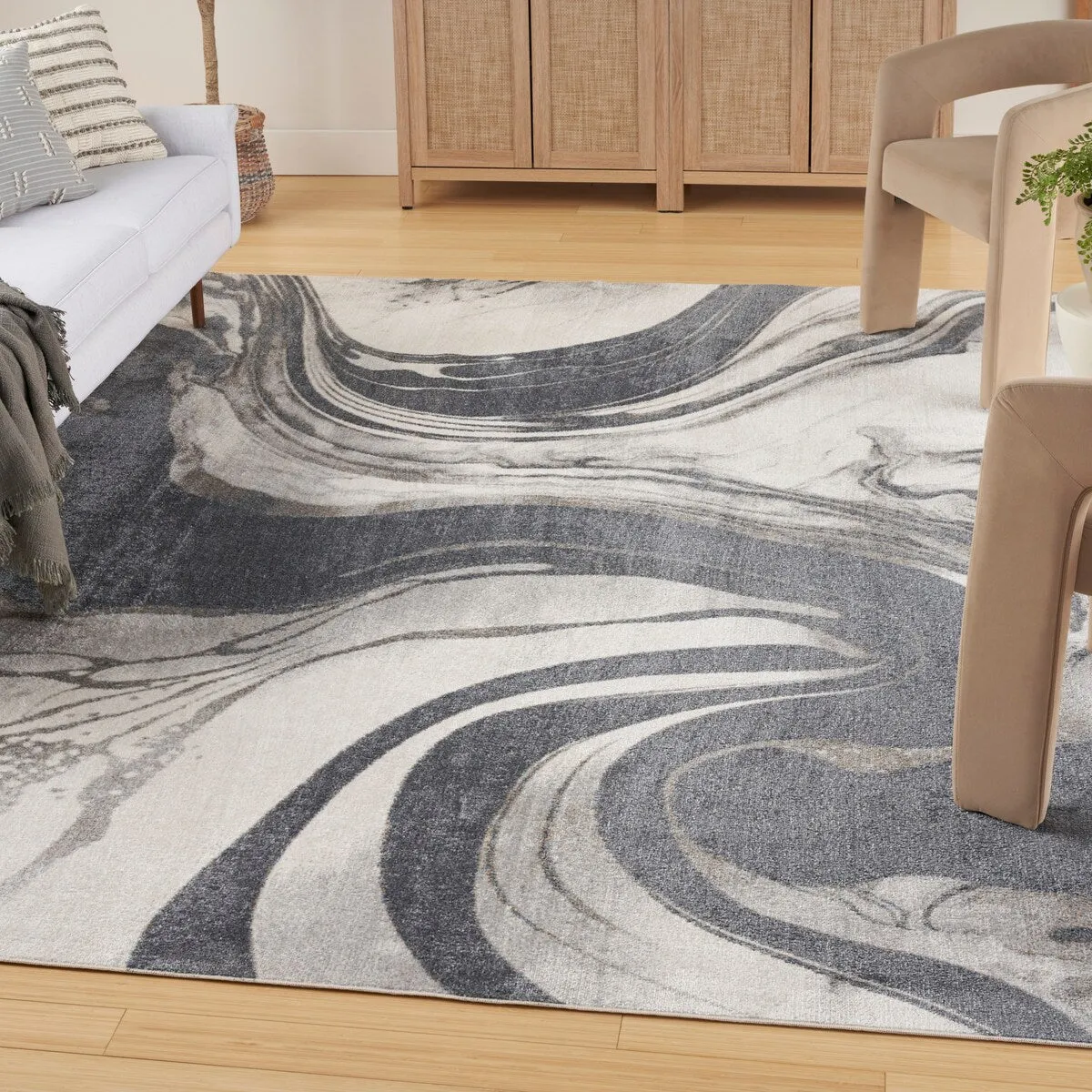 Nourison Astra Machine Washable Indoor only Abstract Area Rug