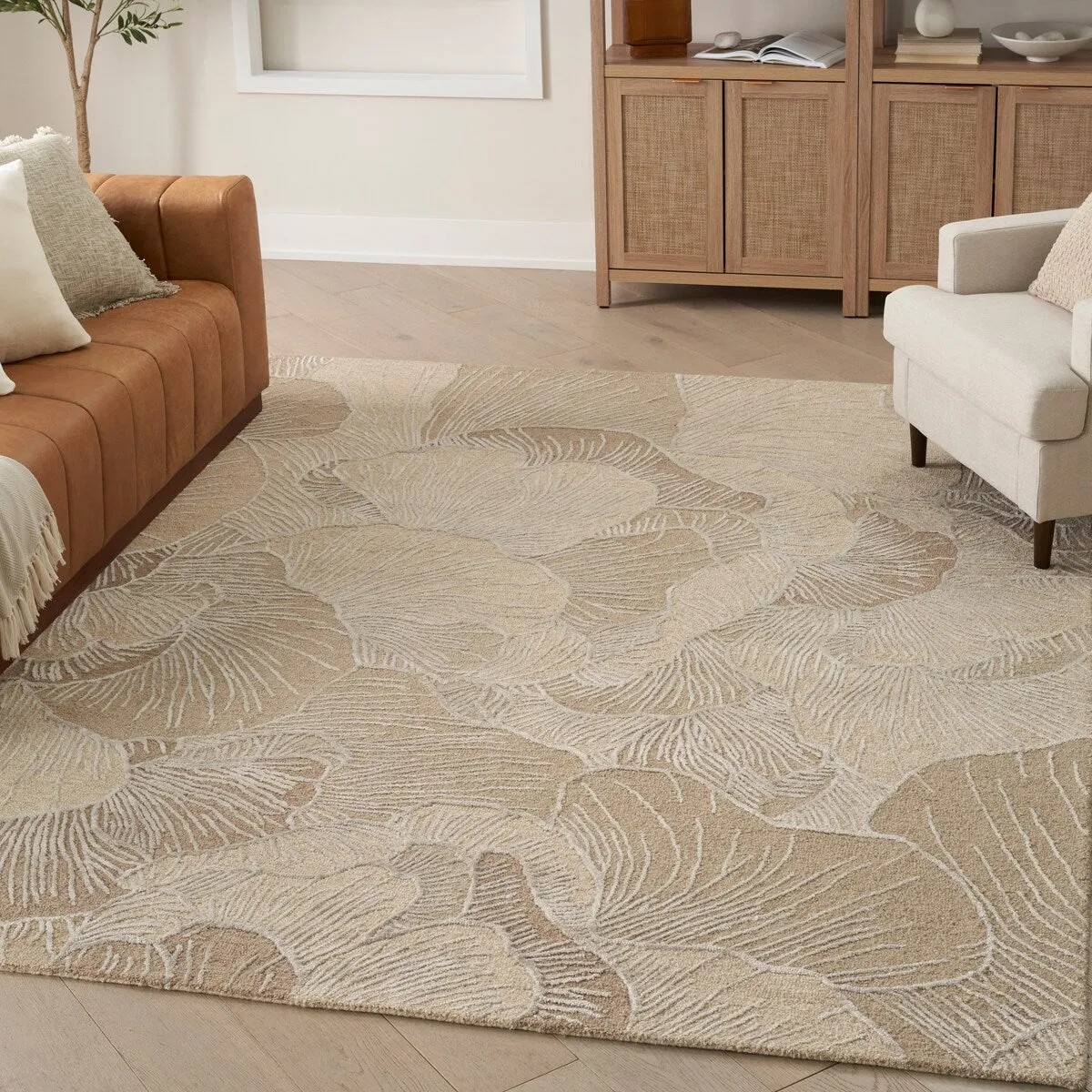 Nourison Avra Indoor only Floral Handmade Wool Area Rug
