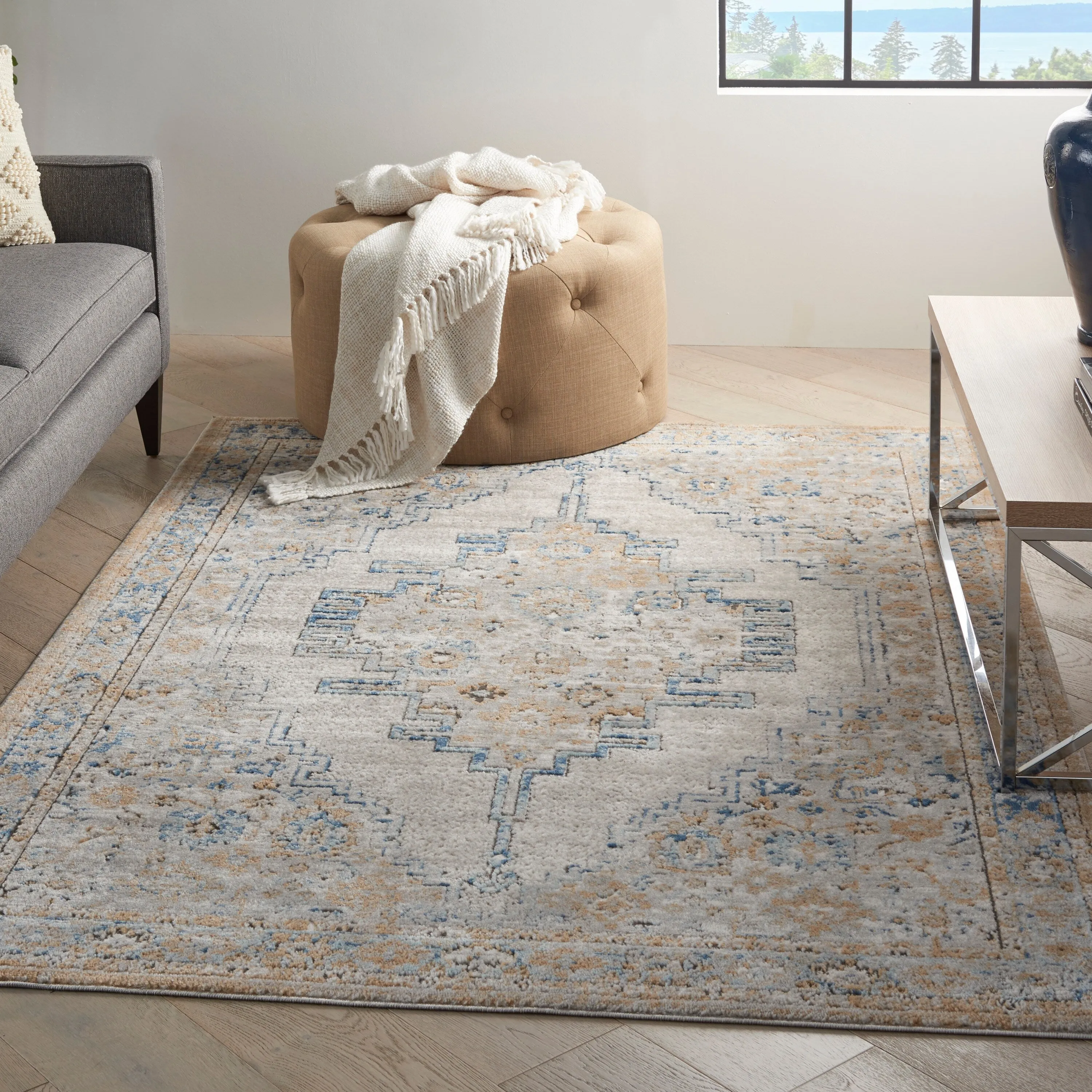 Nourison Concerto Traditional Persian Center Medallion Area Rug