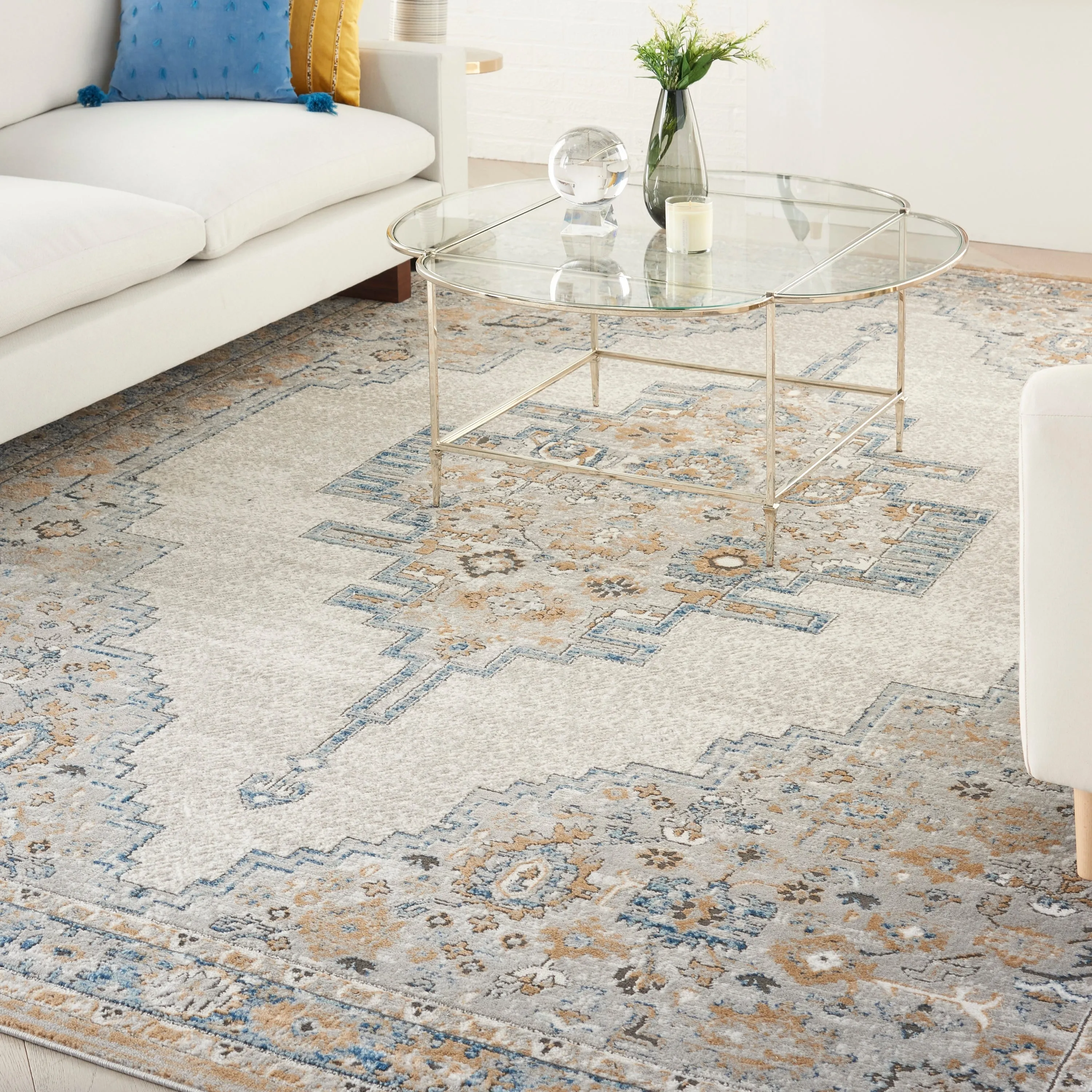 Nourison Concerto Traditional Persian Center Medallion Area Rug