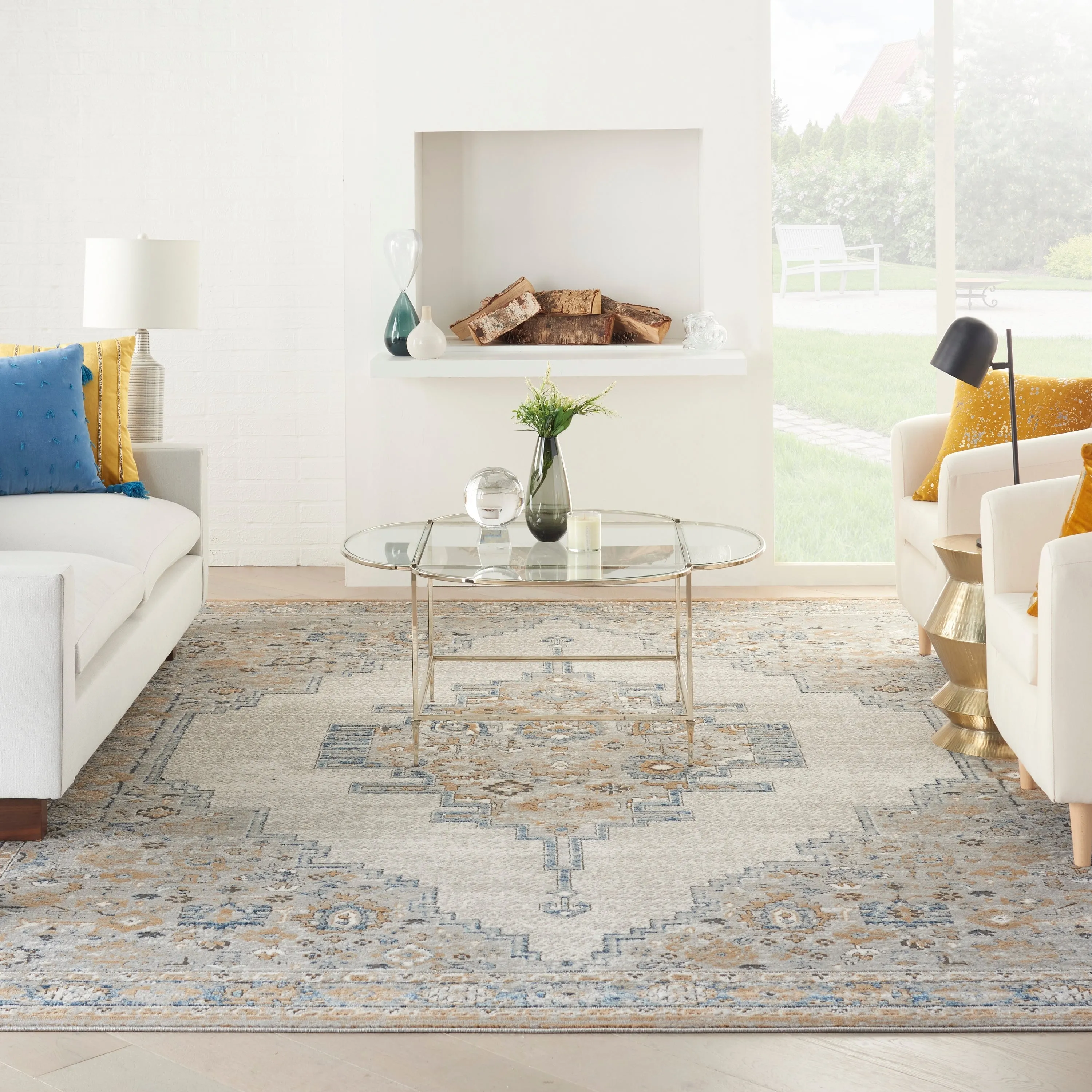 Nourison Concerto Traditional Persian Center Medallion Area Rug