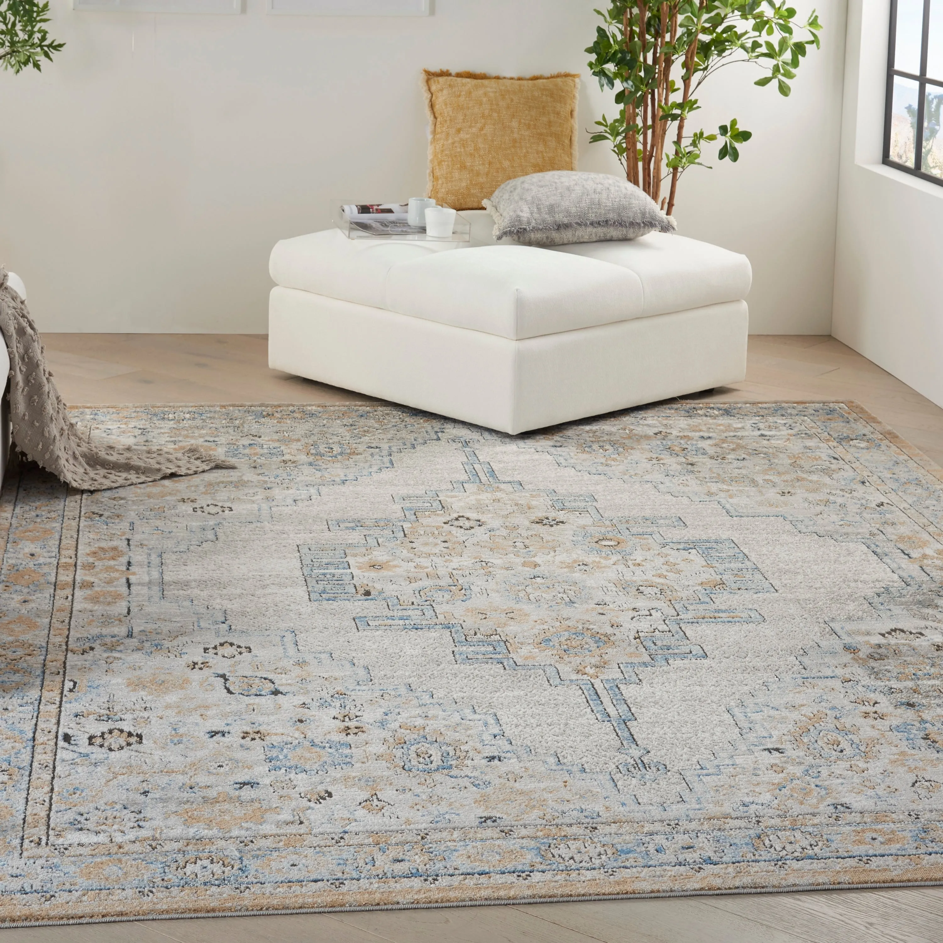Nourison Concerto Traditional Persian Center Medallion Area Rug