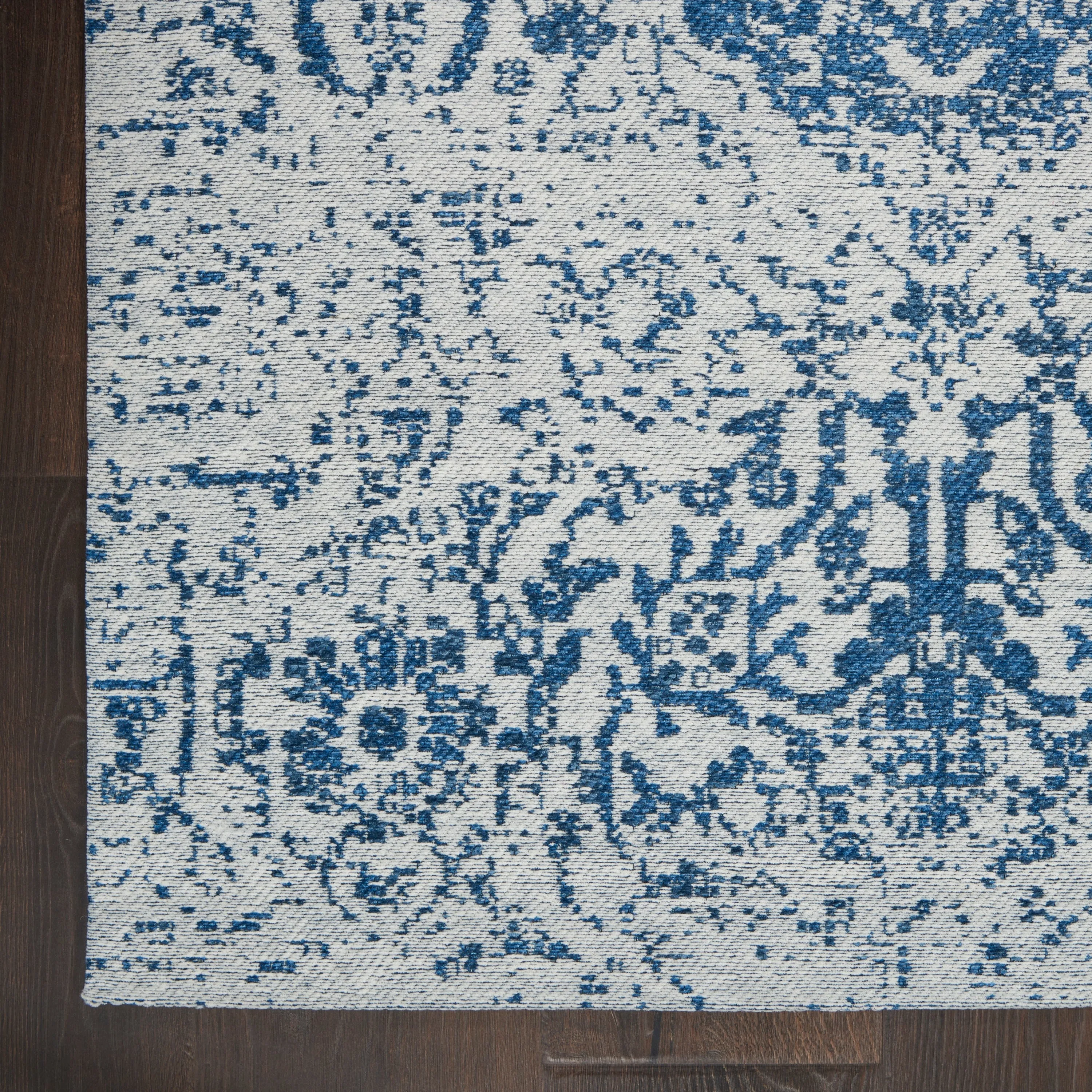 Nourison Damask Distressed Contemporary Area Rug