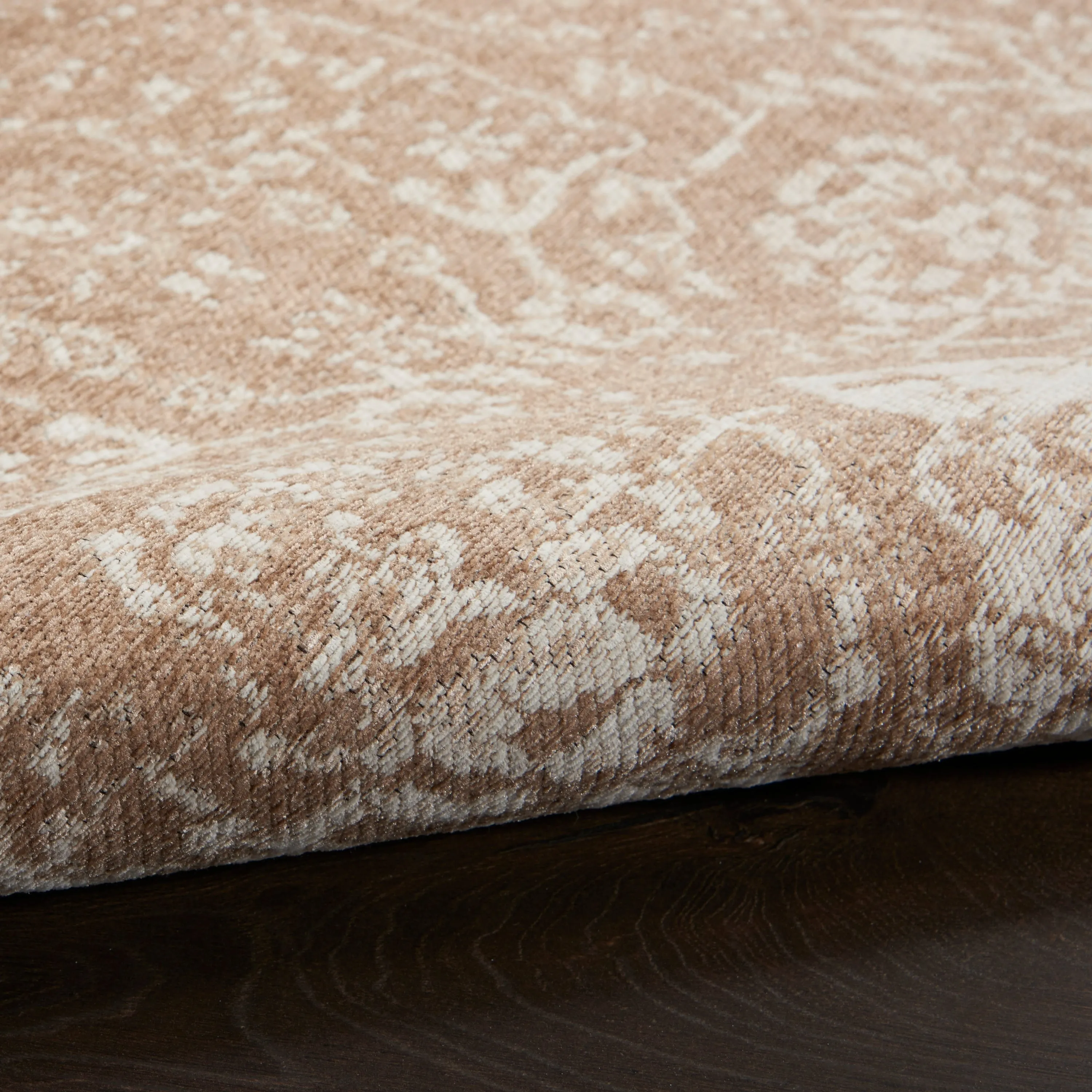 Nourison Damask Distressed Contemporary Area Rug