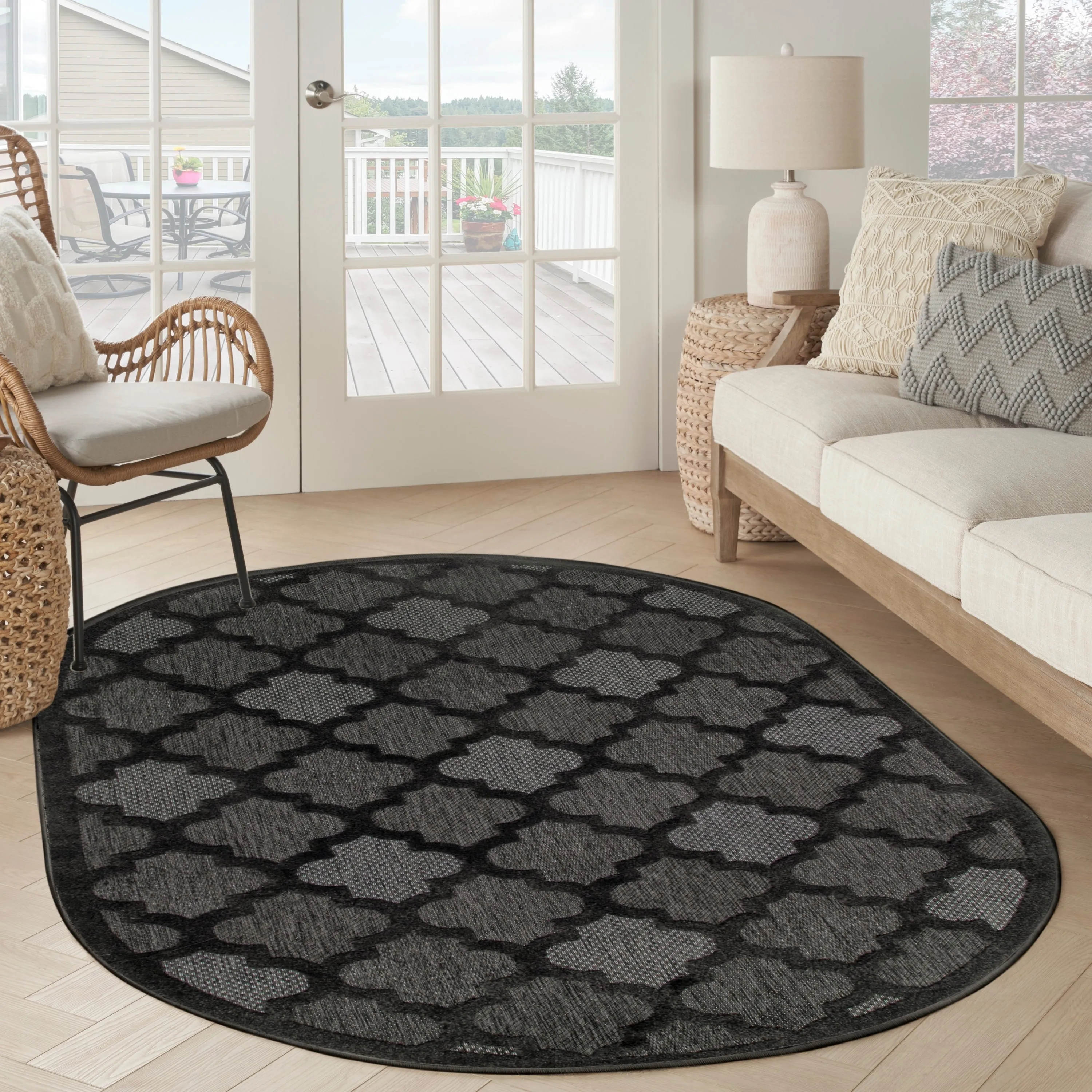 Nourison Easy Care Indoor/Outdoor Moroccan Trellis Area Rug