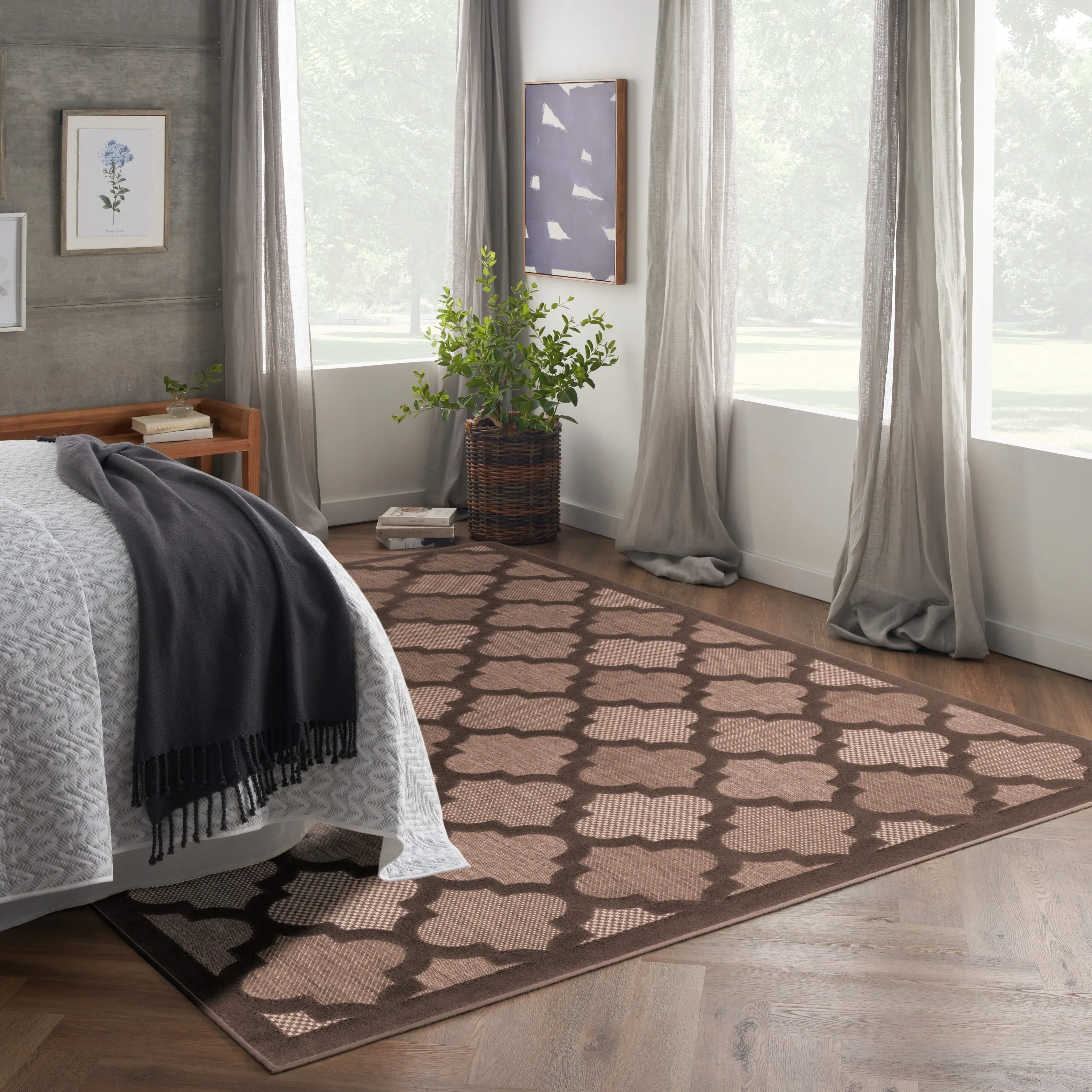 Nourison Easy Care Indoor/Outdoor Moroccan Trellis Area Rug