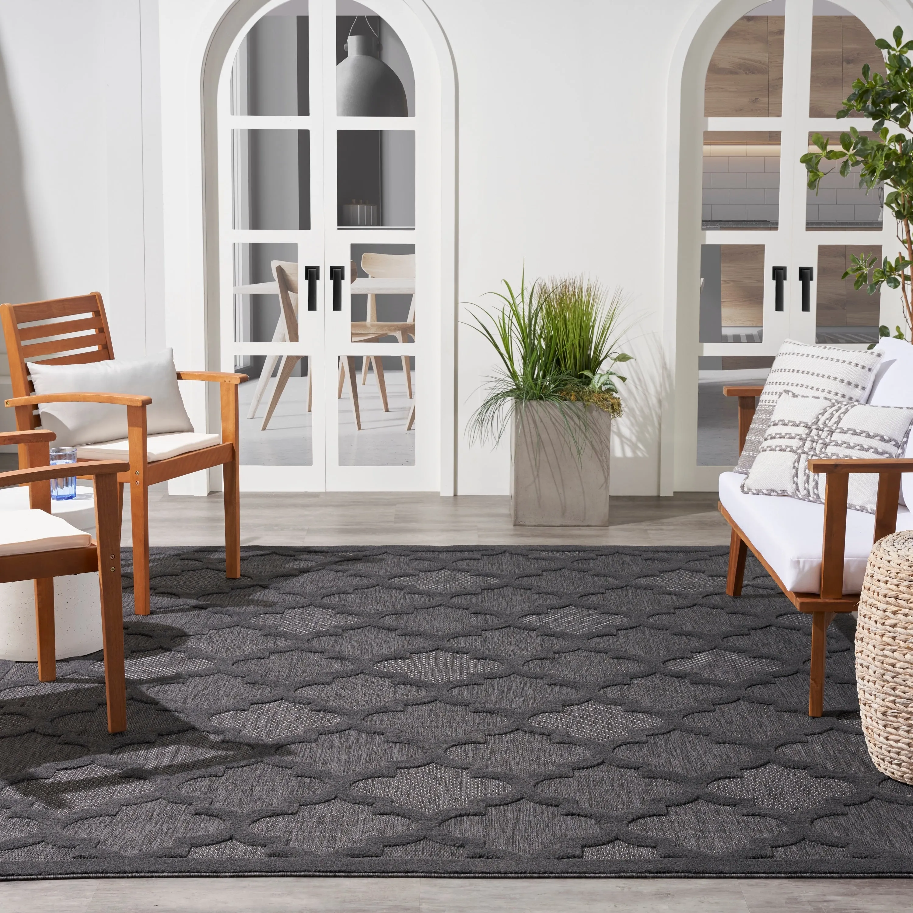 Nourison Easy Care Indoor/Outdoor Moroccan Trellis Area Rug