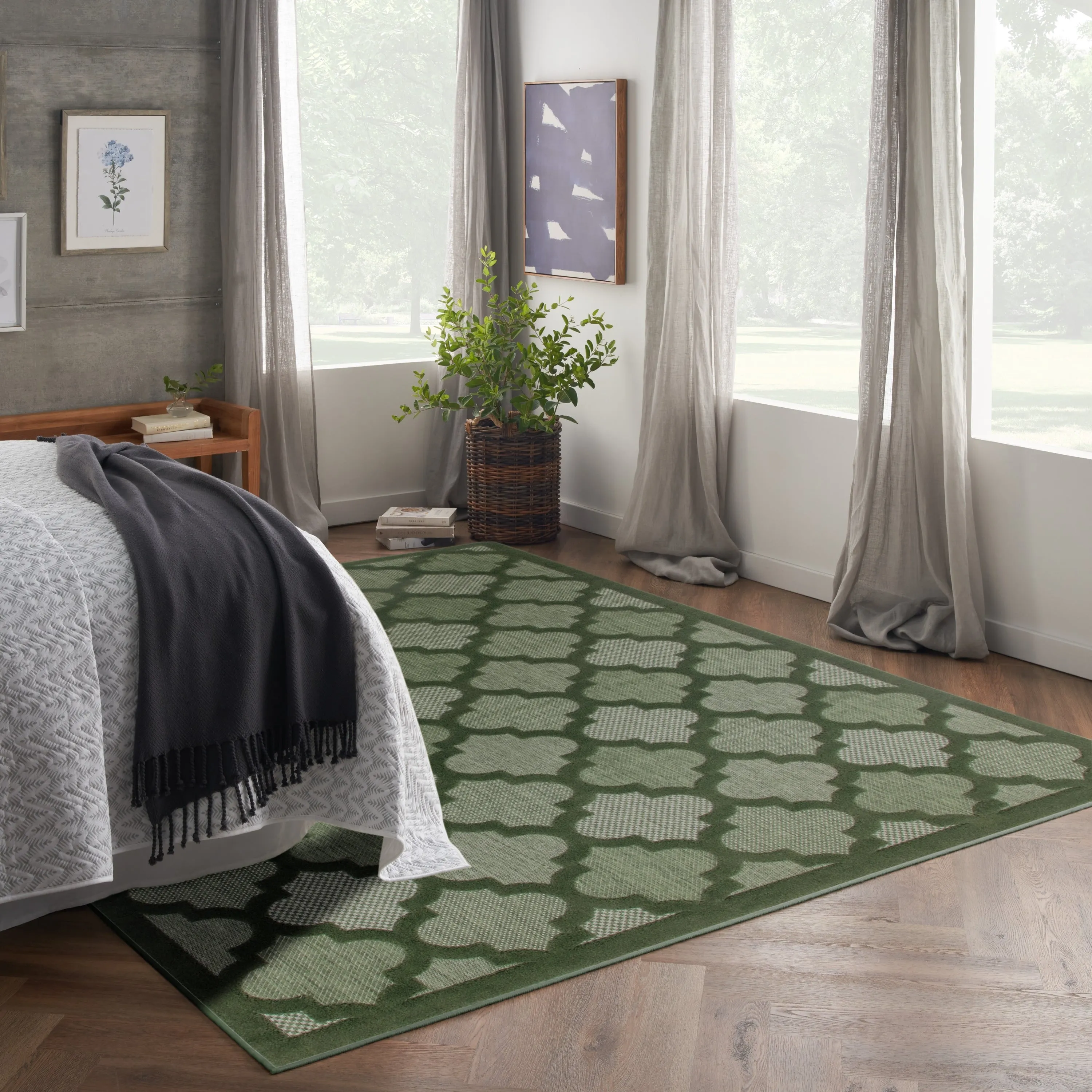 Nourison Easy Care Indoor/Outdoor Moroccan Trellis Area Rug