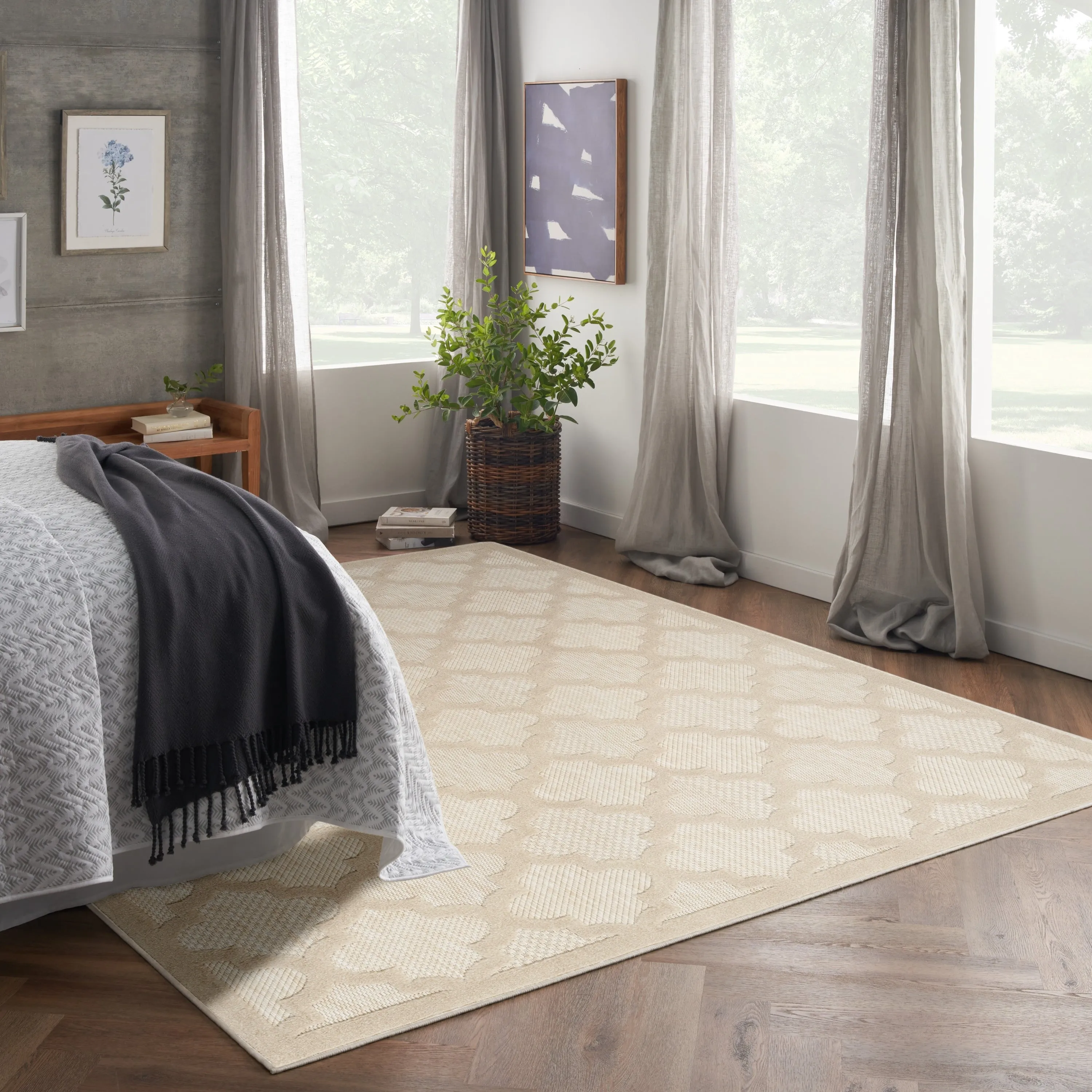 Nourison Easy Care Indoor/Outdoor Moroccan Trellis Area Rug