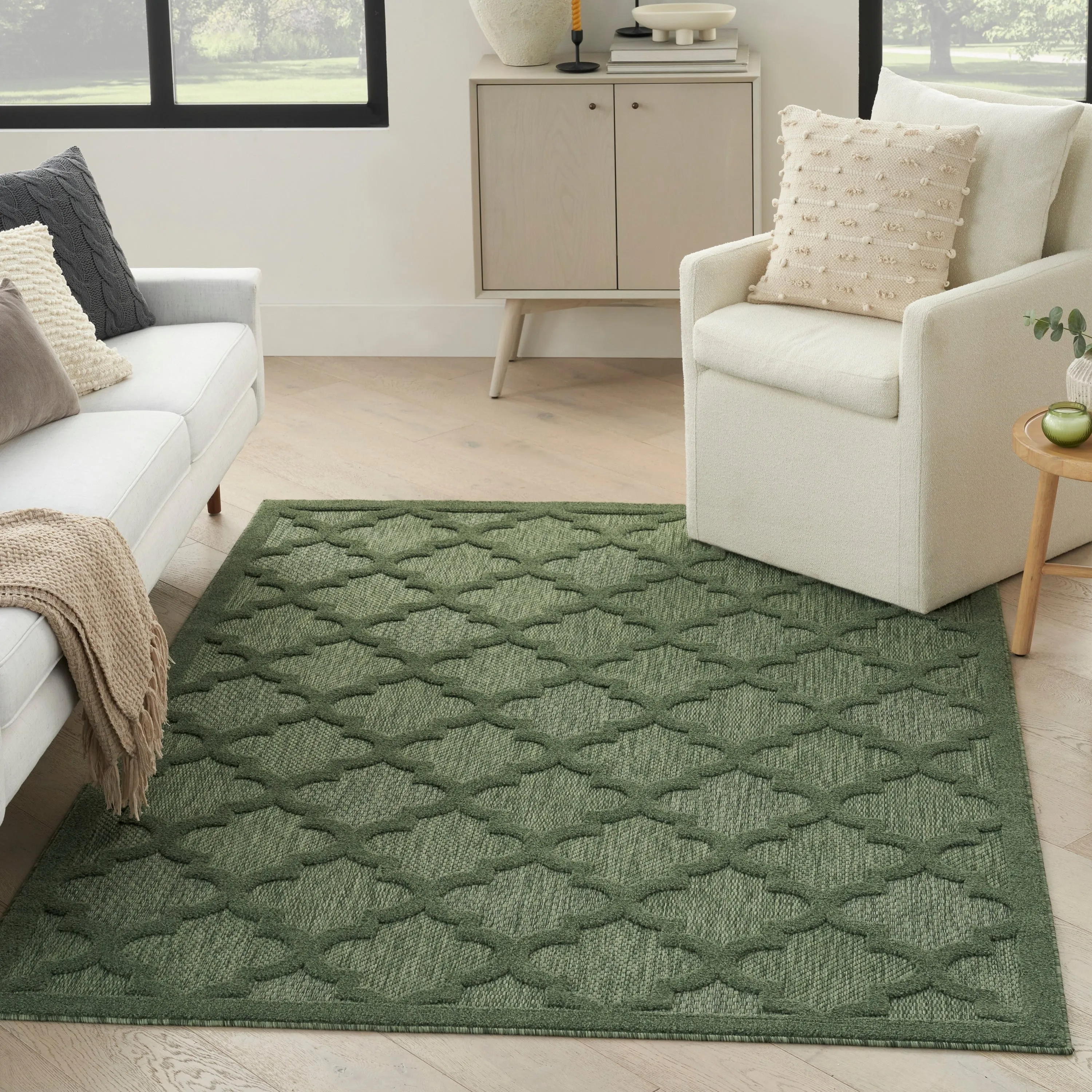 Nourison Easy Care Indoor/Outdoor Moroccan Trellis Area Rug