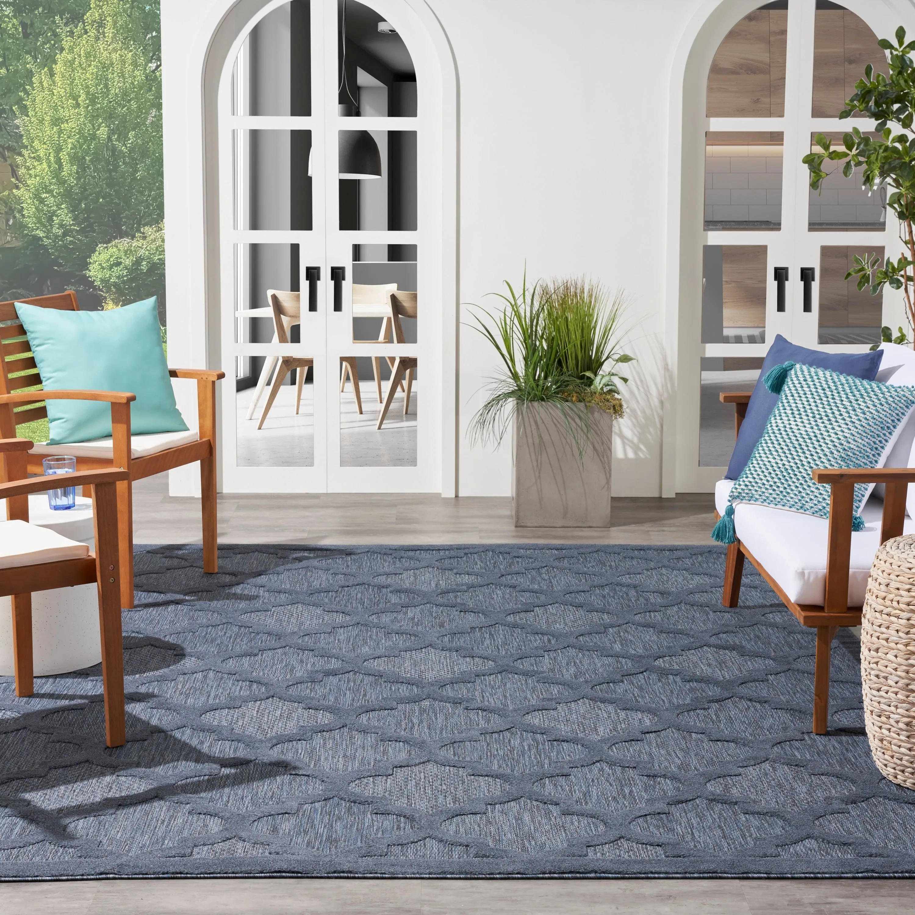 Nourison Easy Care Indoor/Outdoor Moroccan Trellis Area Rug