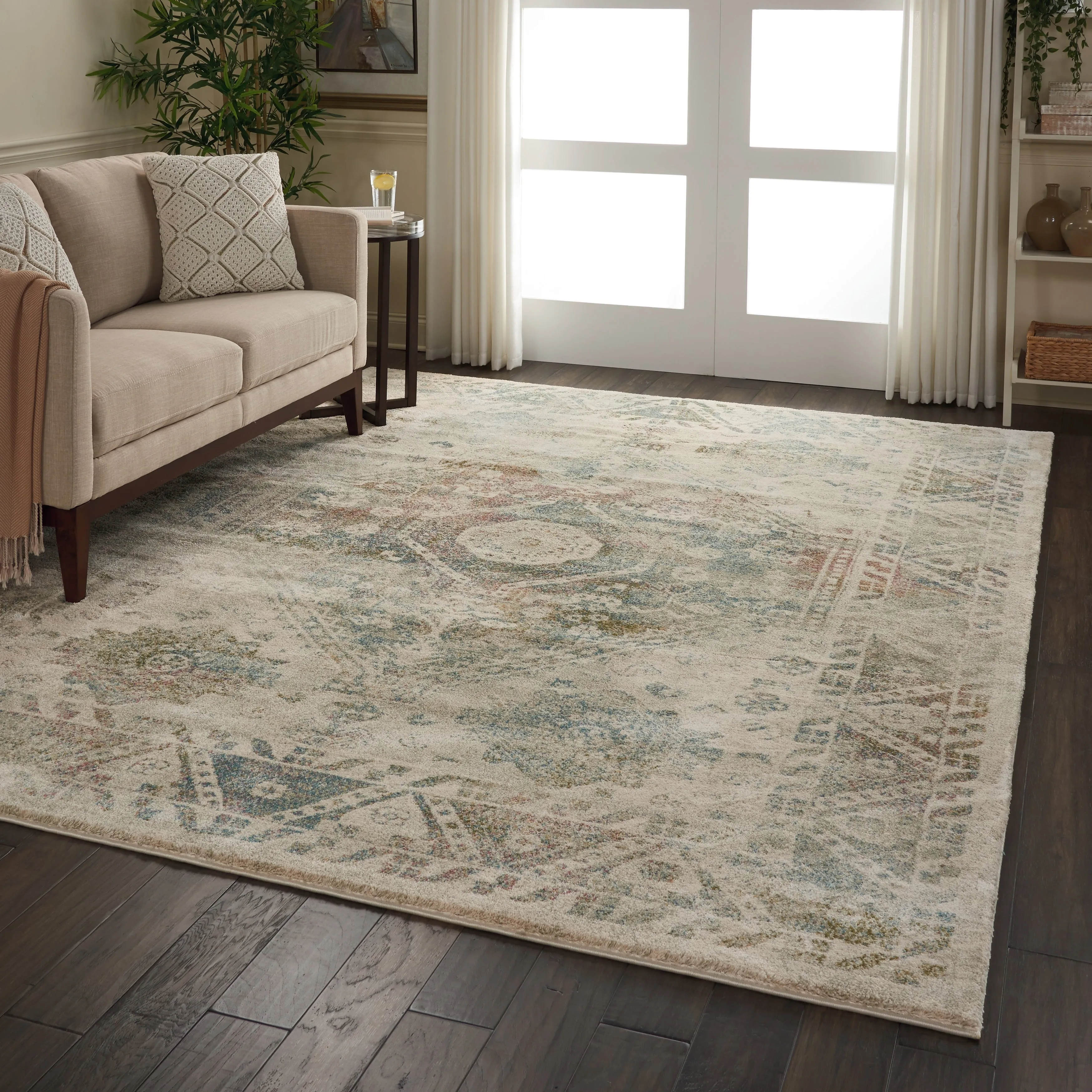Nourison Fusion Vintage Distressed Area Rug