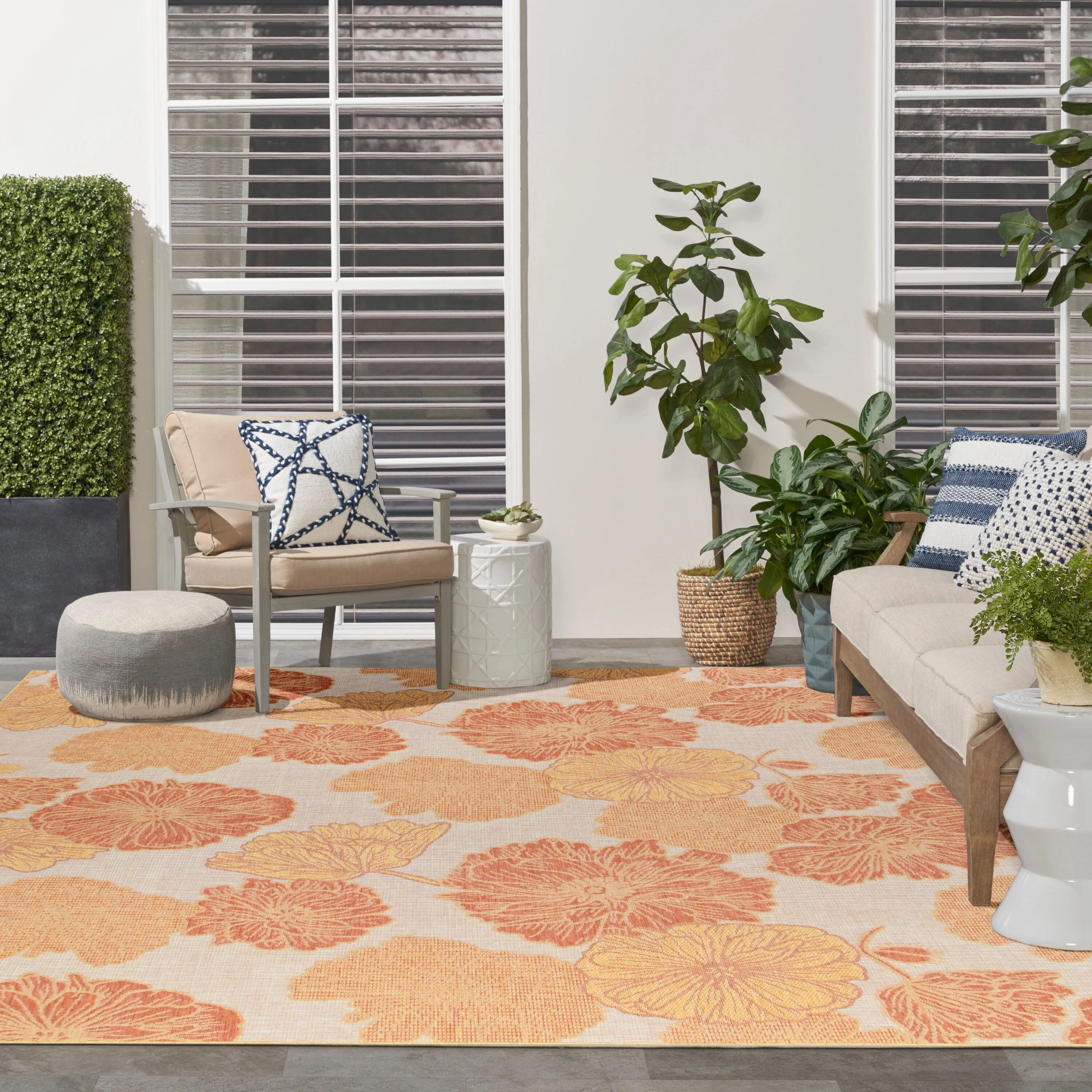 Nourison Garden Oasis Indoor/Outdoor Nature Area Rug