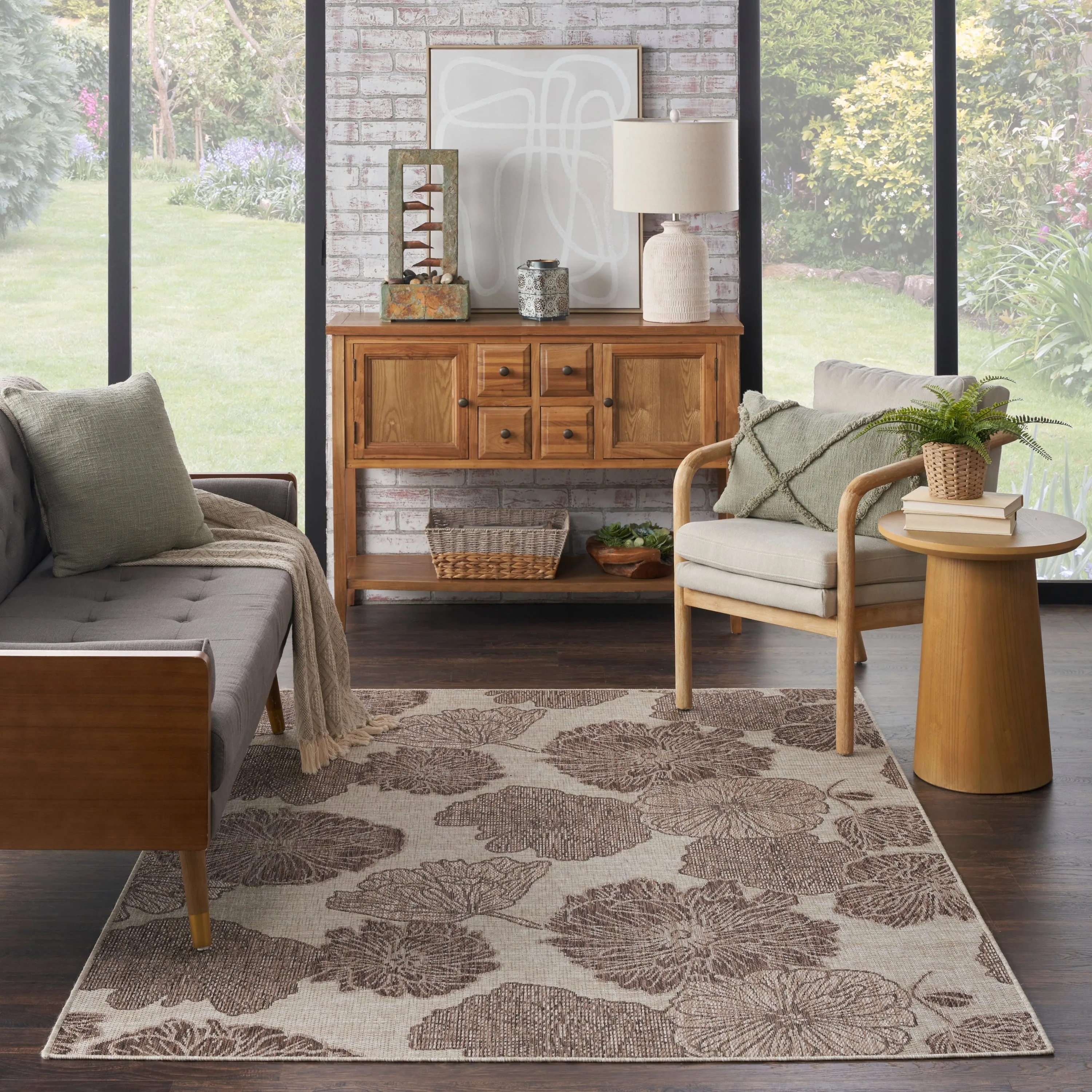 Nourison Garden Oasis Indoor/Outdoor Nature Area Rug