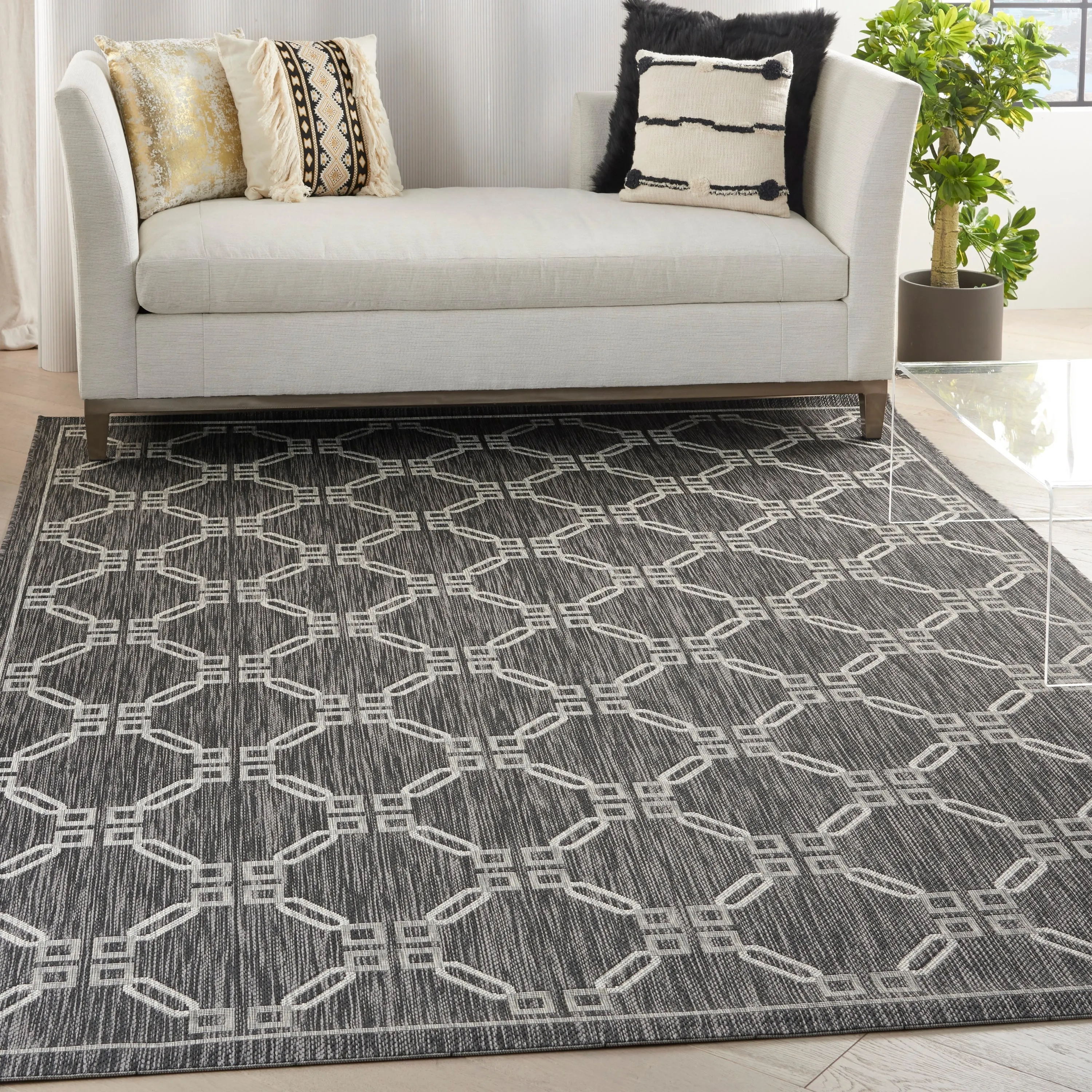 Nourison Garden Party Geometric Casual Indoor/Outdoor Area Rug