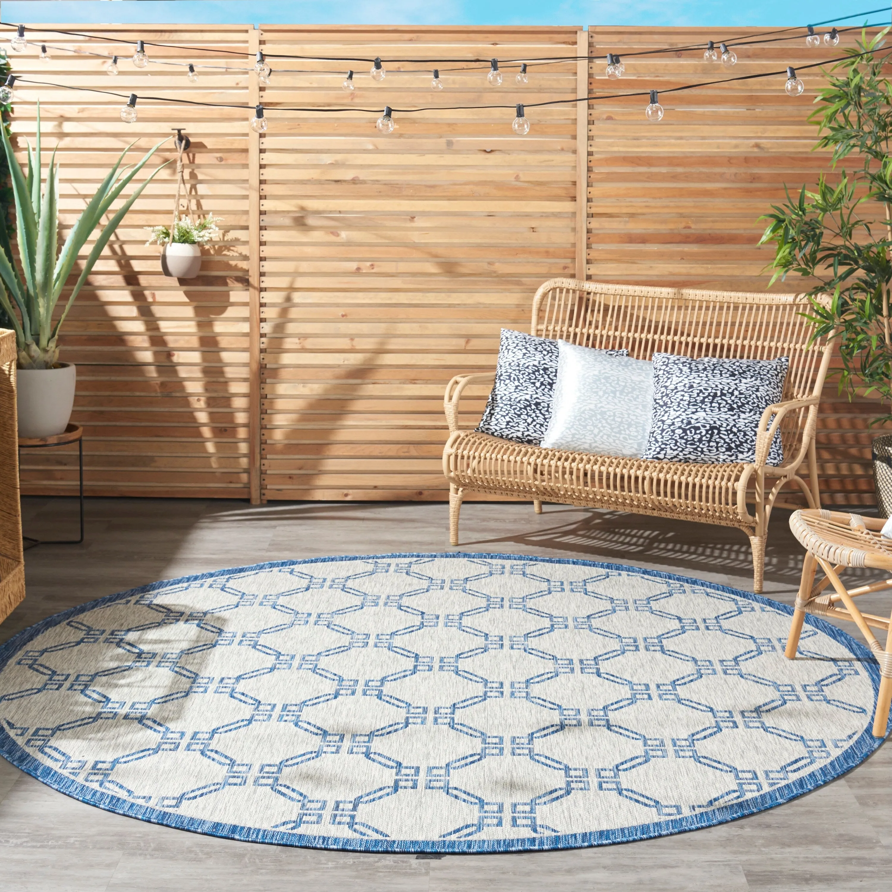 Nourison Garden Party Geometric Casual Indoor/Outdoor Area Rug
