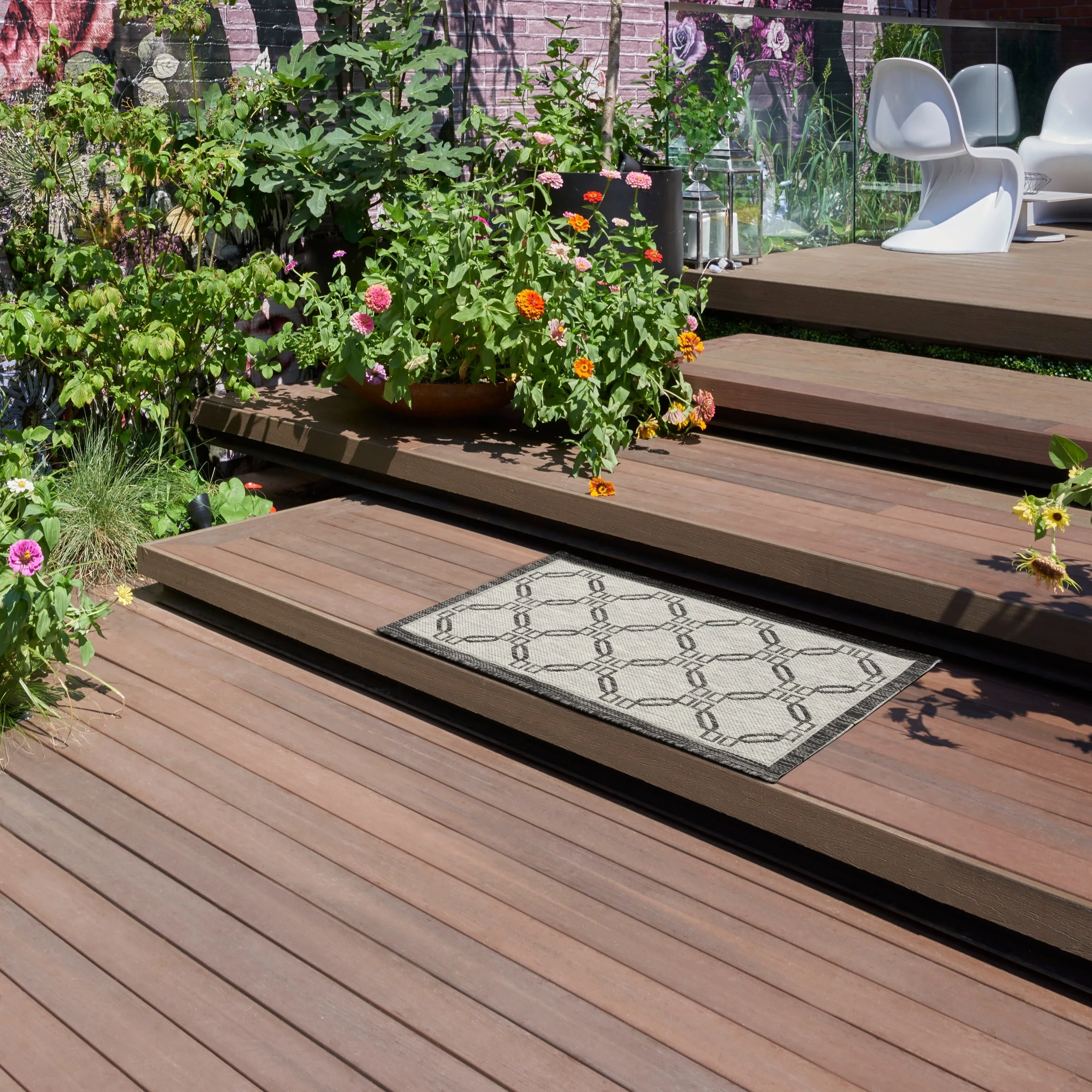 Nourison Garden Party Geometric Casual Indoor/Outdoor Area Rug